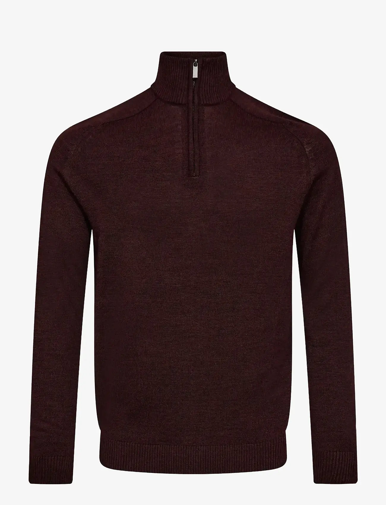 Bruun & Stengade - BS Pelle Regular Fit Knitwear - half zip-tröjor - bordeaux - 1