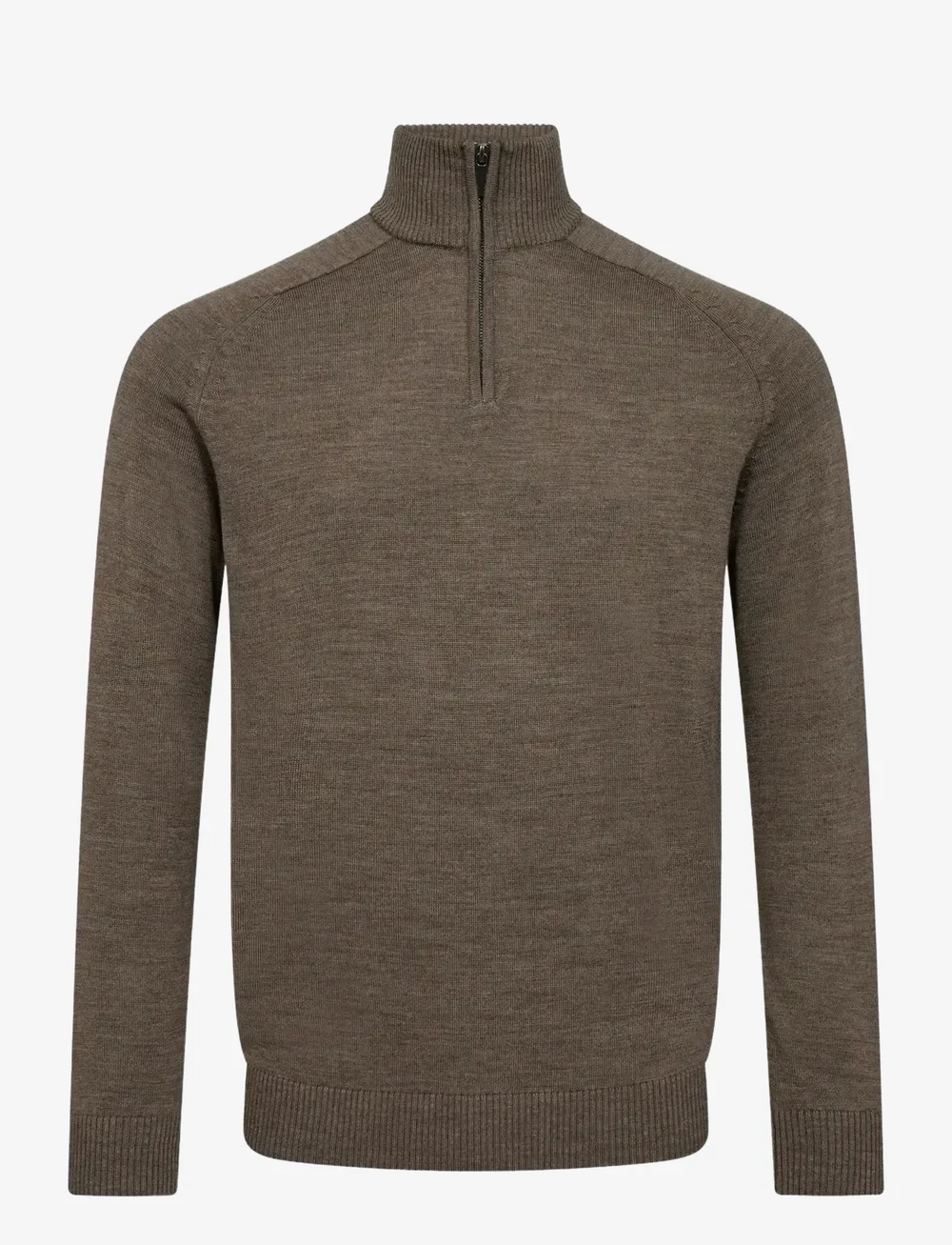 Bruun & Stengade - BS Pelle Regular Fit Knitwear - half zip-tröjor - brown - 1