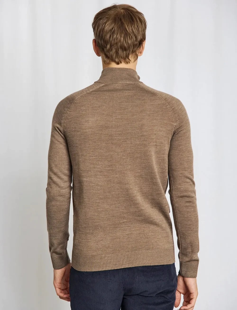 Bruun & Stengade - BS Pelle Regular Fit Knitwear - half zip-tröjor - brown - 4