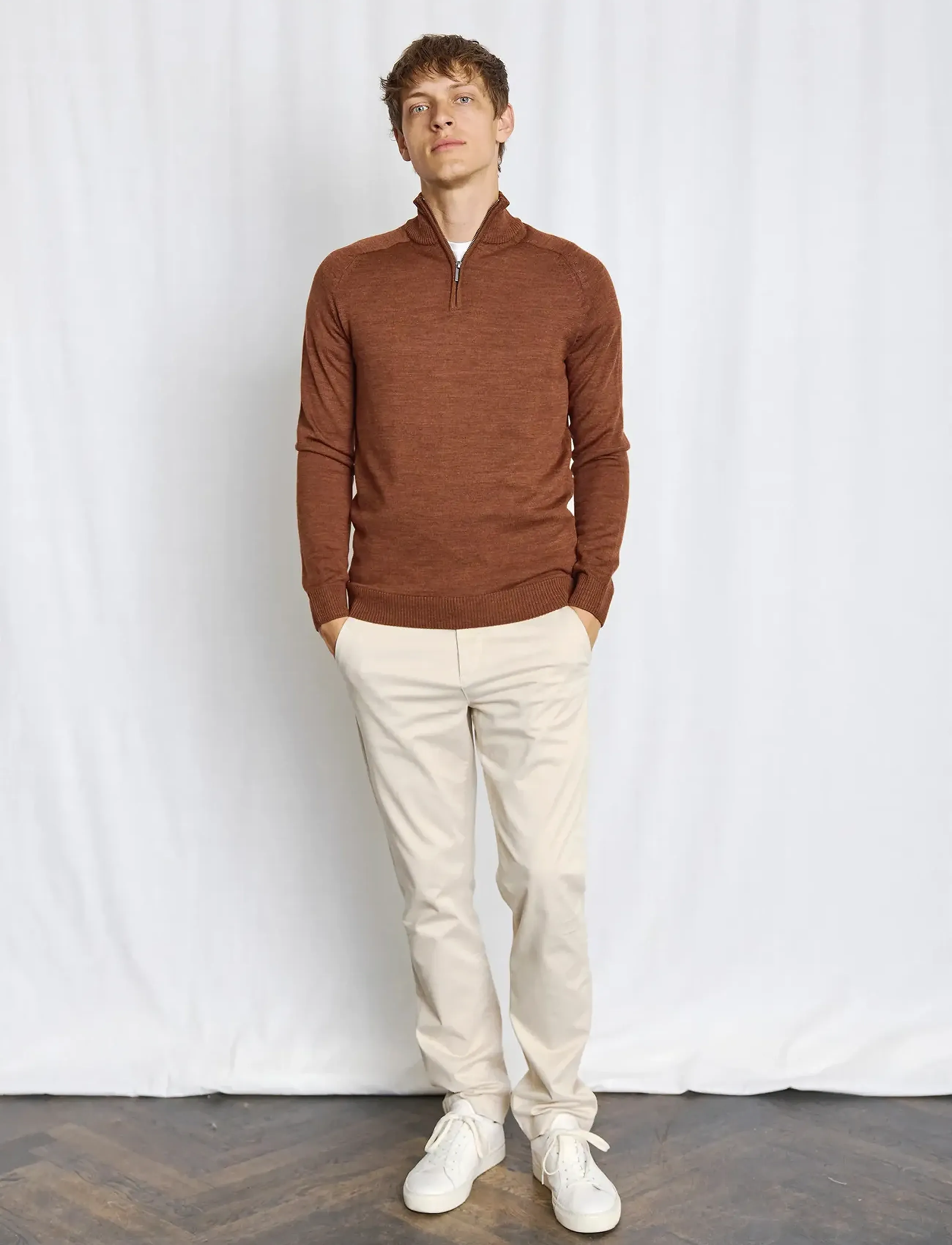 Bruun & Stengade - BS Pelle Regular Fit Knitwear - pullover mit halbem reißverschluss - fall - 3