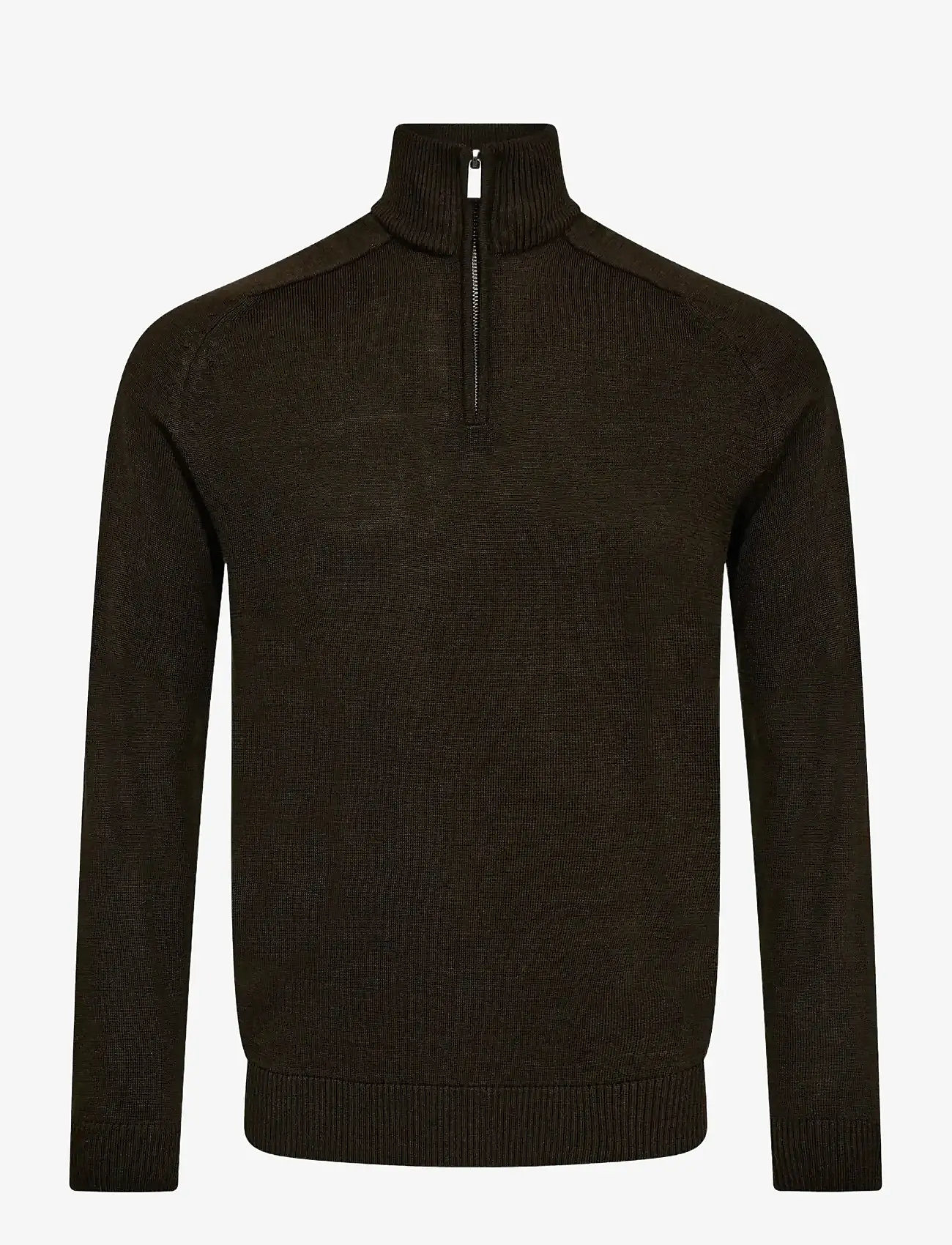 Bruun & Stengade - BS Pelle Regular Fit Knitwear - halfzip strik - green - 1