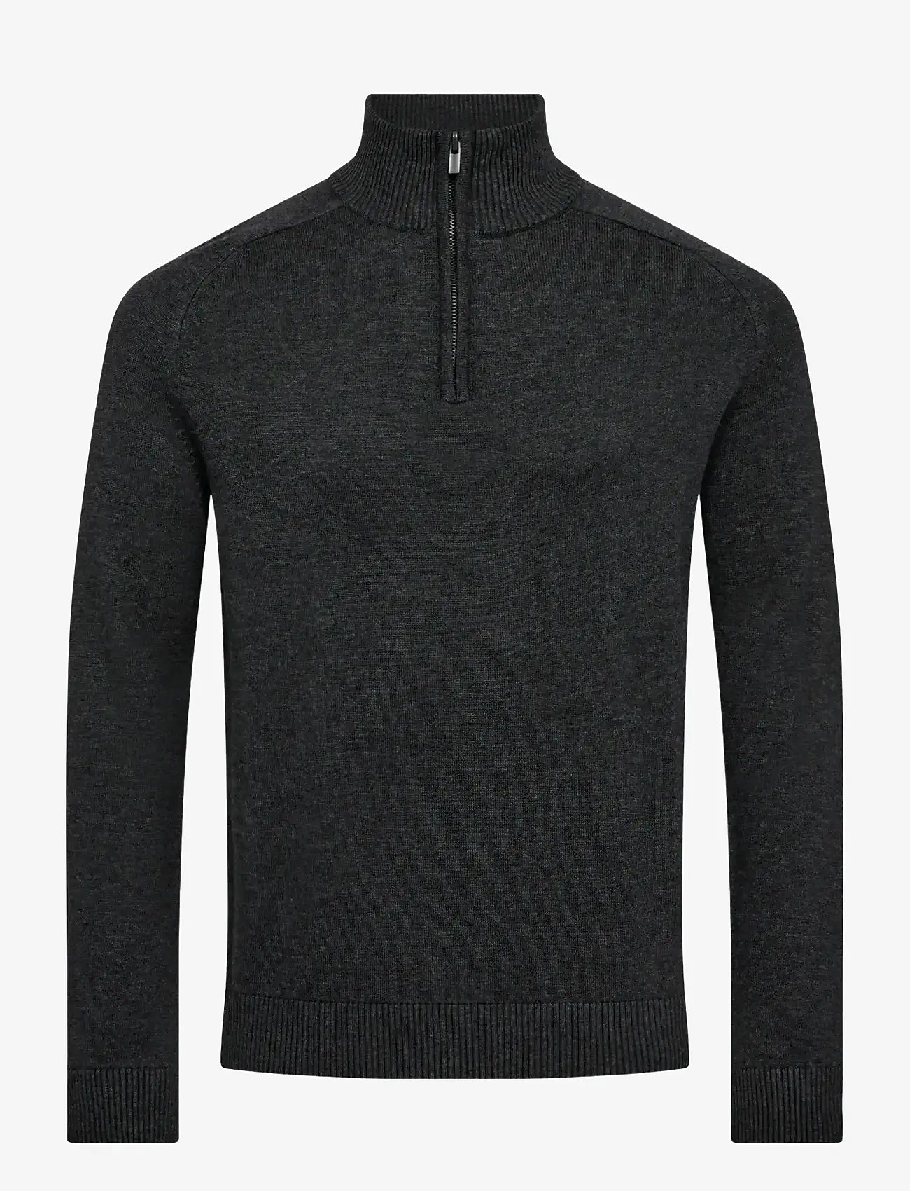 Bruun & Stengade - BS Pelle Regular Fit Knitwear - half zip-tröjor - grey - 1
