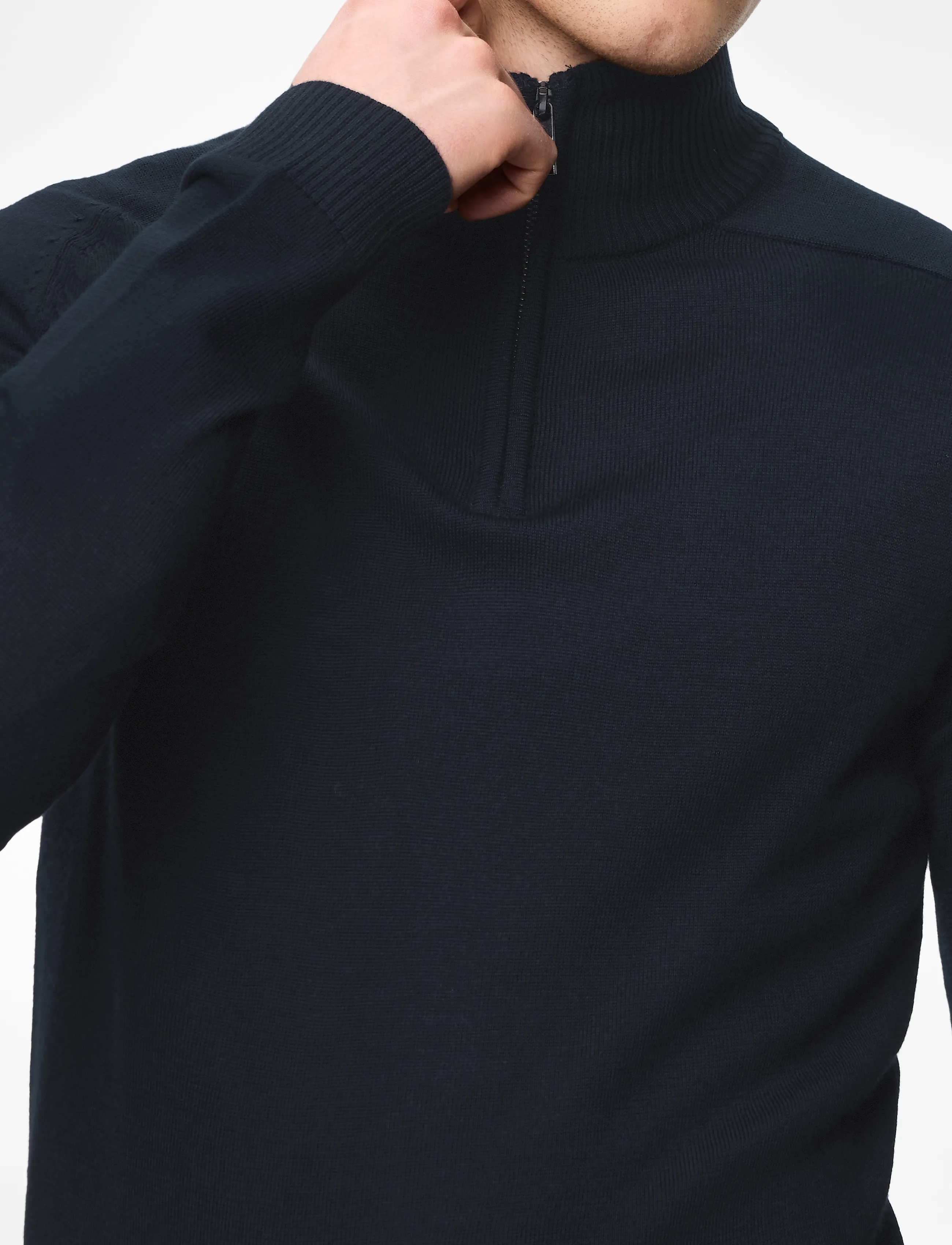 Bruun & Stengade - BS Pelle Regular Fit Knitwear - džemperiai su trumpu užtrauktuku - navy - 5
