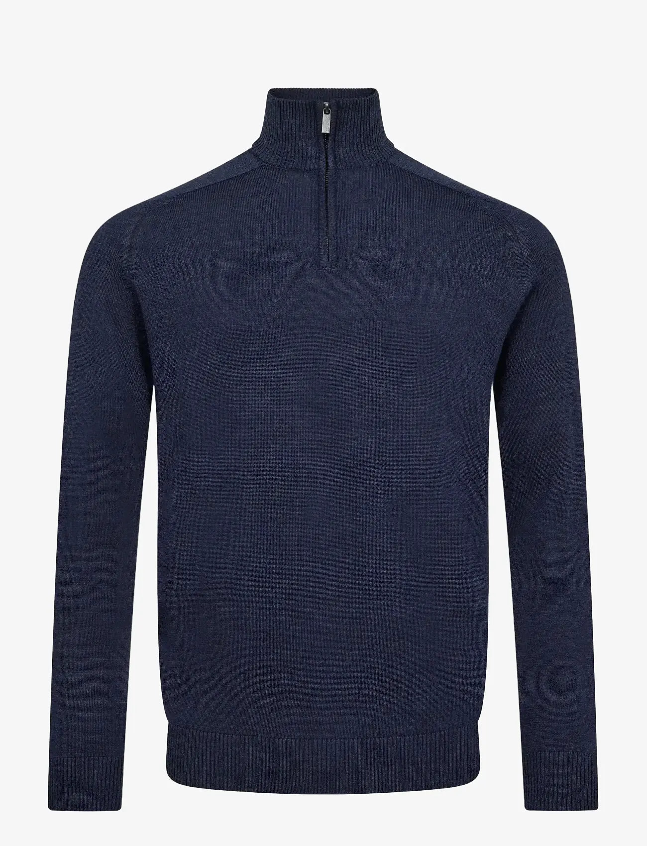 Bruun & Stengade - BS Pelle Regular Fit Knitwear - pullover mit halbem reißverschluss - thunder - 1