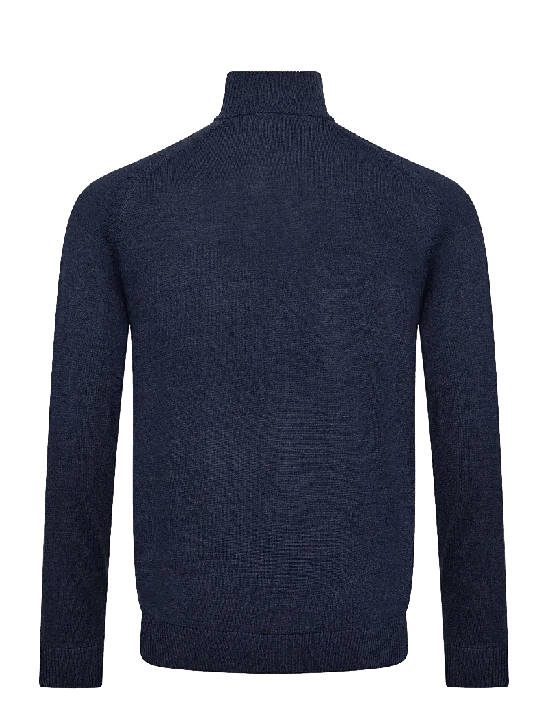 Bruun & Stengade - BS Pelle Regular Fit Knitwear - pullover mit halbem reißverschluss - thunder - 2