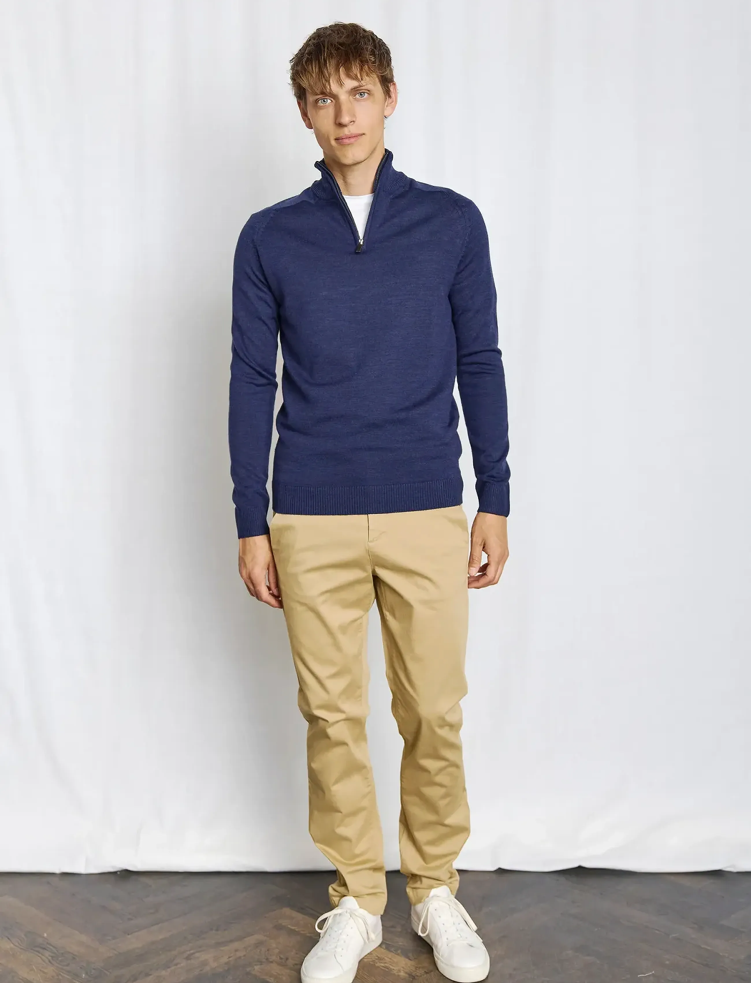 Bruun & Stengade - BS Pelle Regular Fit Knitwear - pulls demi-zippés - thunder - 4