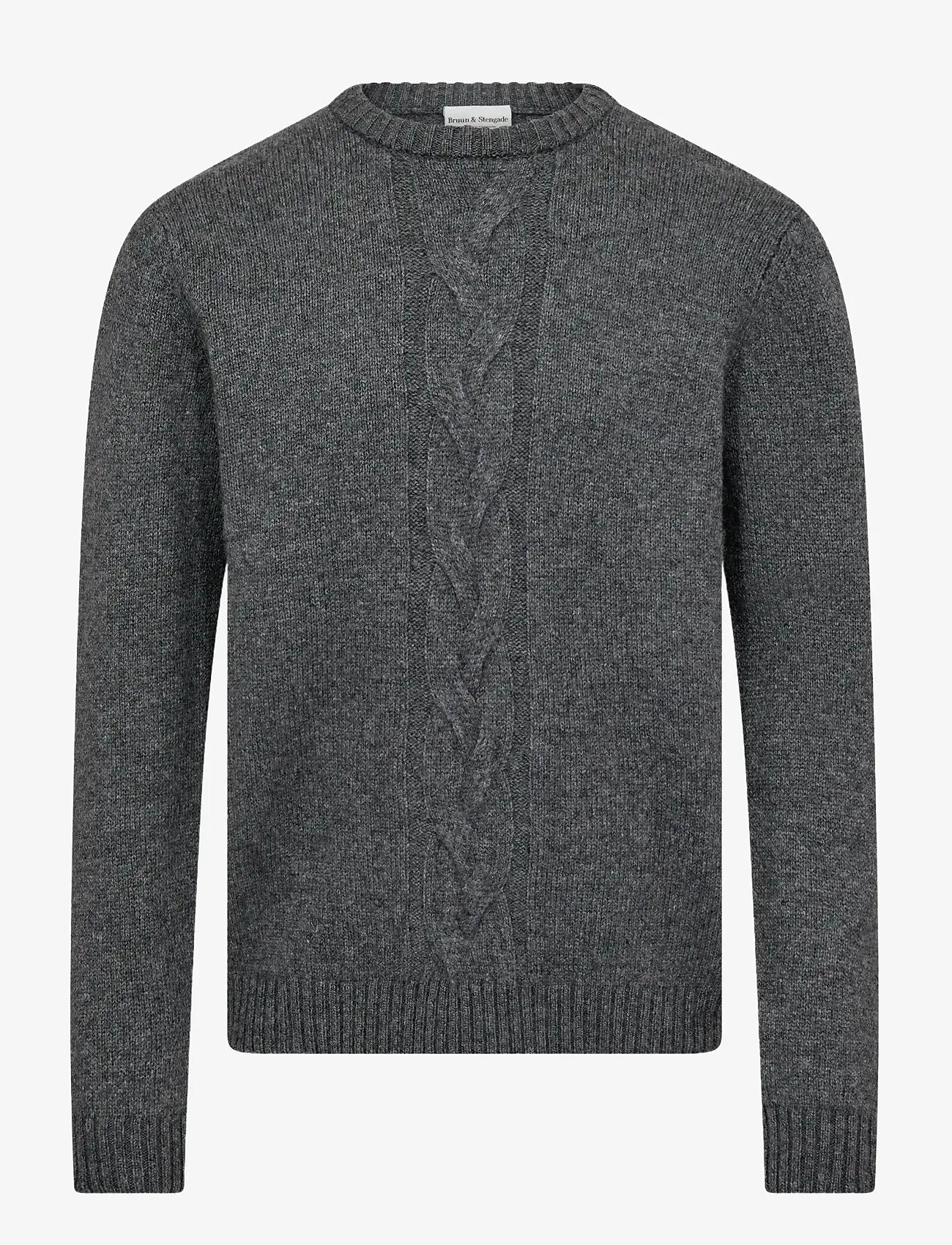 Bruun & Stengade - BS Tormod Regular Fit Knitwear - rundhalsad - grey - 1
