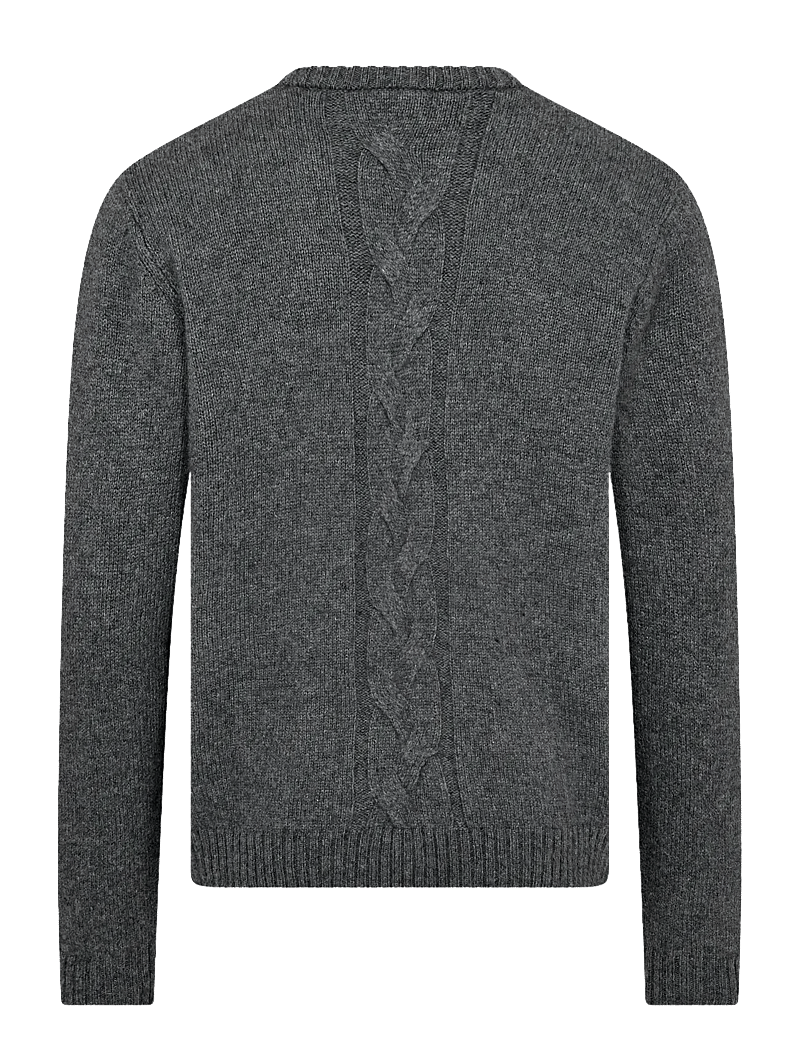 Bruun & Stengade - BS Tormod Regular Fit Knitwear - rundhalsad - grey - 2