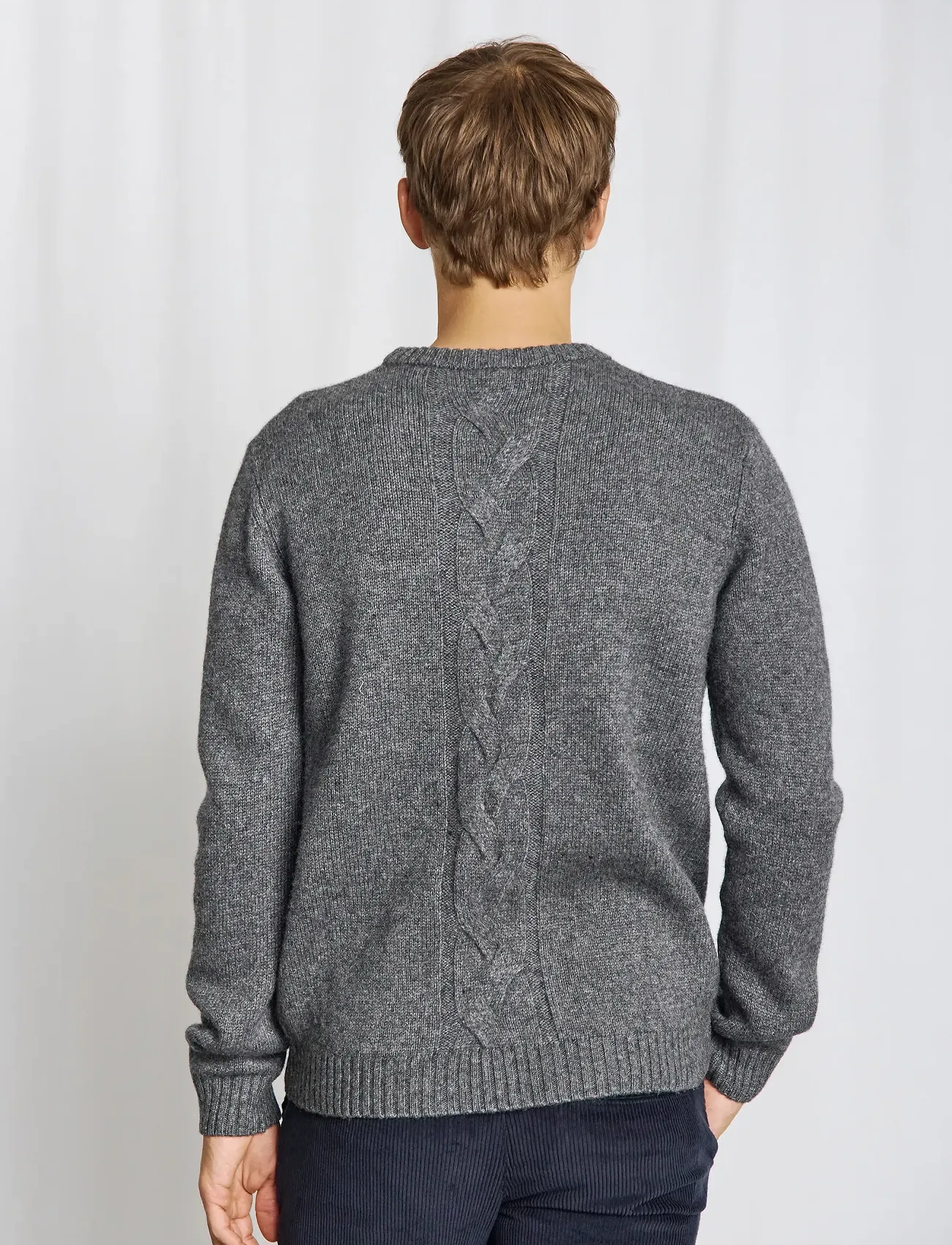 Bruun & Stengade Bs Tormod Regular Fit Knitwear, XL, Grau - Round Necks, Männerswear
