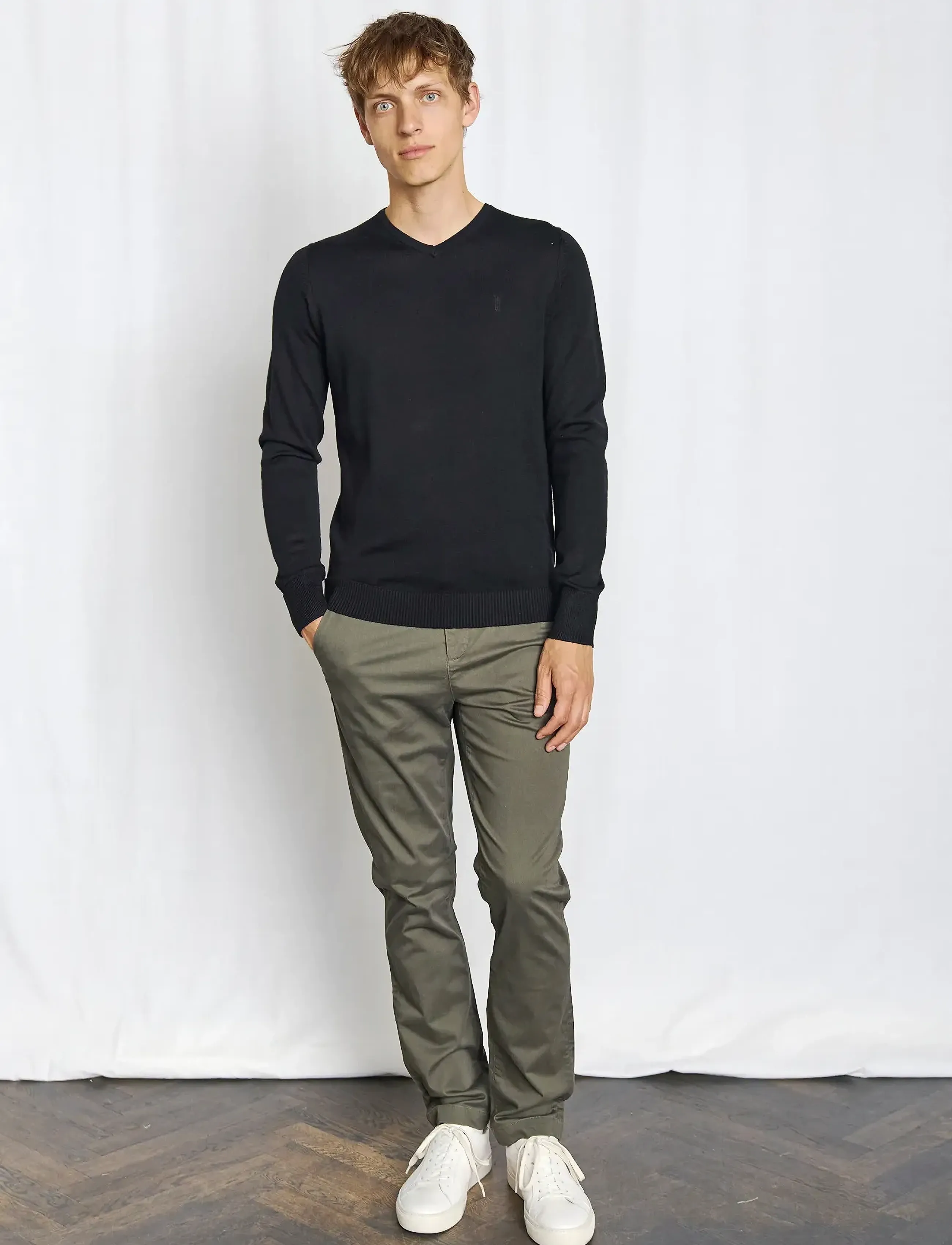 Bruun & Stengade - BS Uranus Regular Fit Knitwear - v-ringat - black - 4