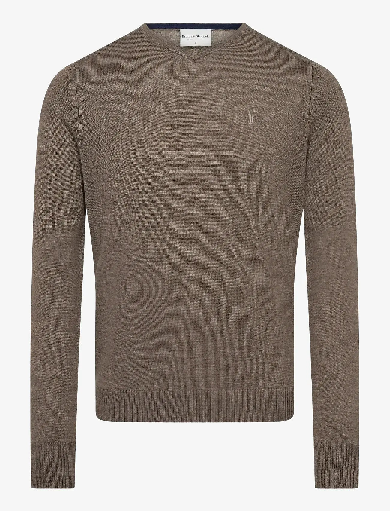 Bruun & Stengade - BS Uranus Regular Fit Knitwear - v-hals - brown - 1