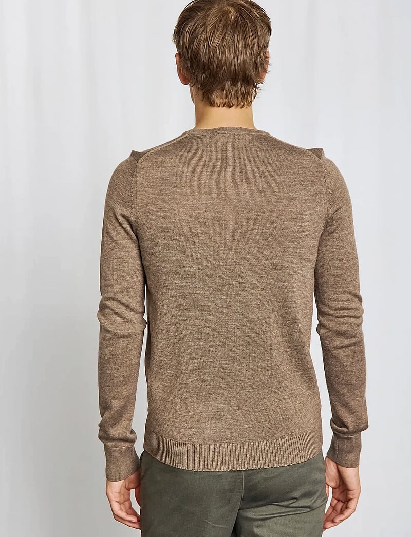 Bruun & Stengade - BS Uranus Regular Fit Knitwear - v-hals - brown - 0