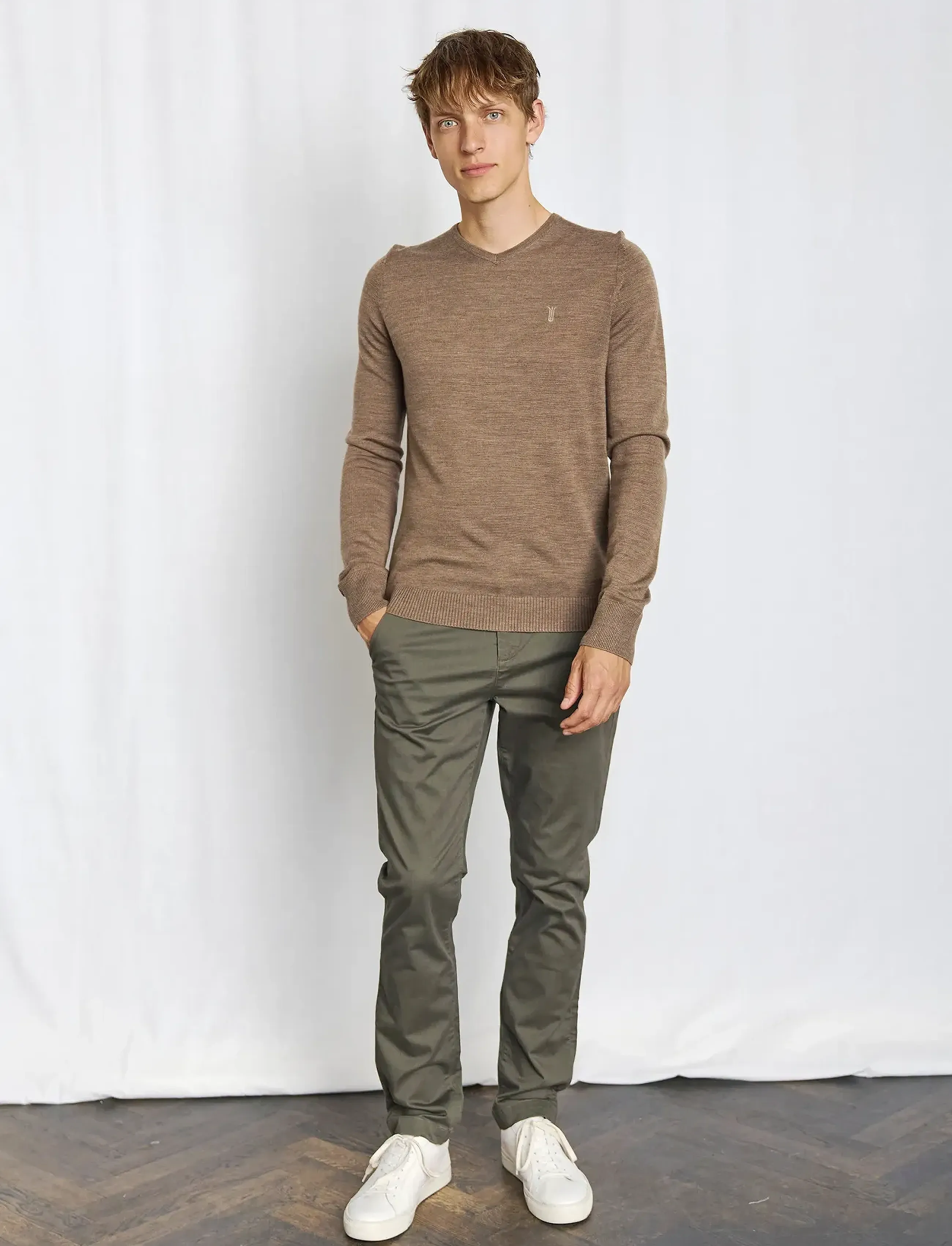 Bruun & Stengade - BS Uranus Regular Fit Knitwear - v-ausschnitt - brown - 3