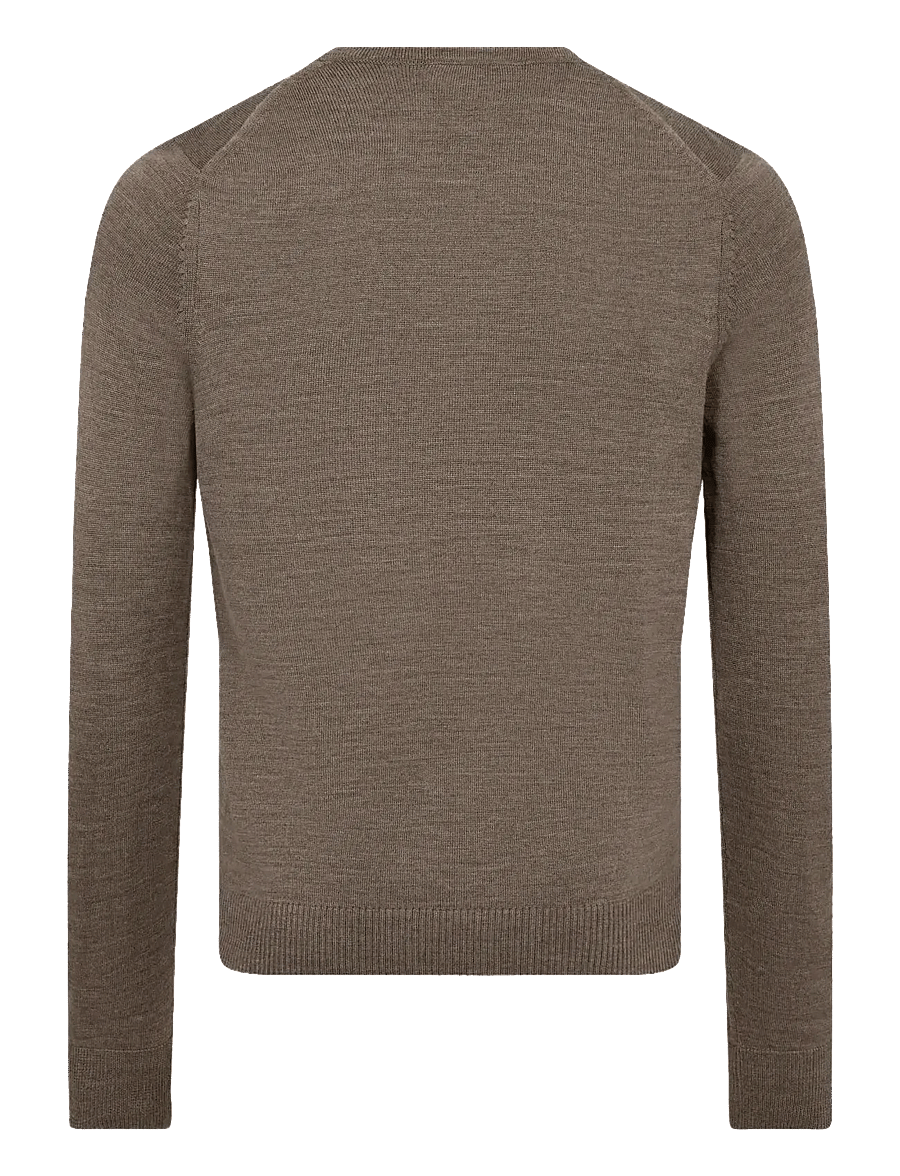 Bruun & Stengade - BS Uranus Regular Fit Knitwear - v-ausschnitt - brown - 2