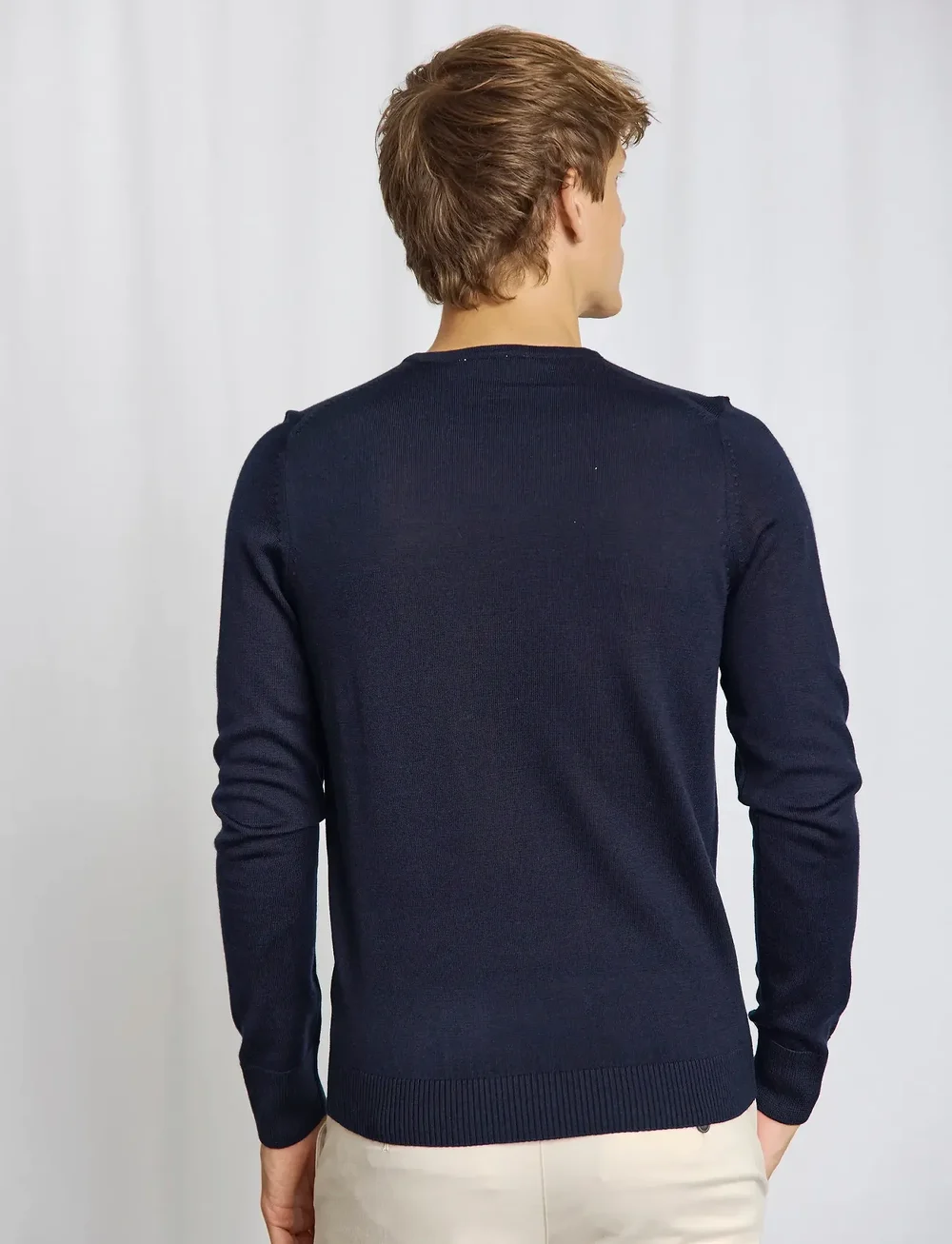 Bruun & Stengade - BS Uranus Regular Fit Knitwear - v-necks - navy - 0