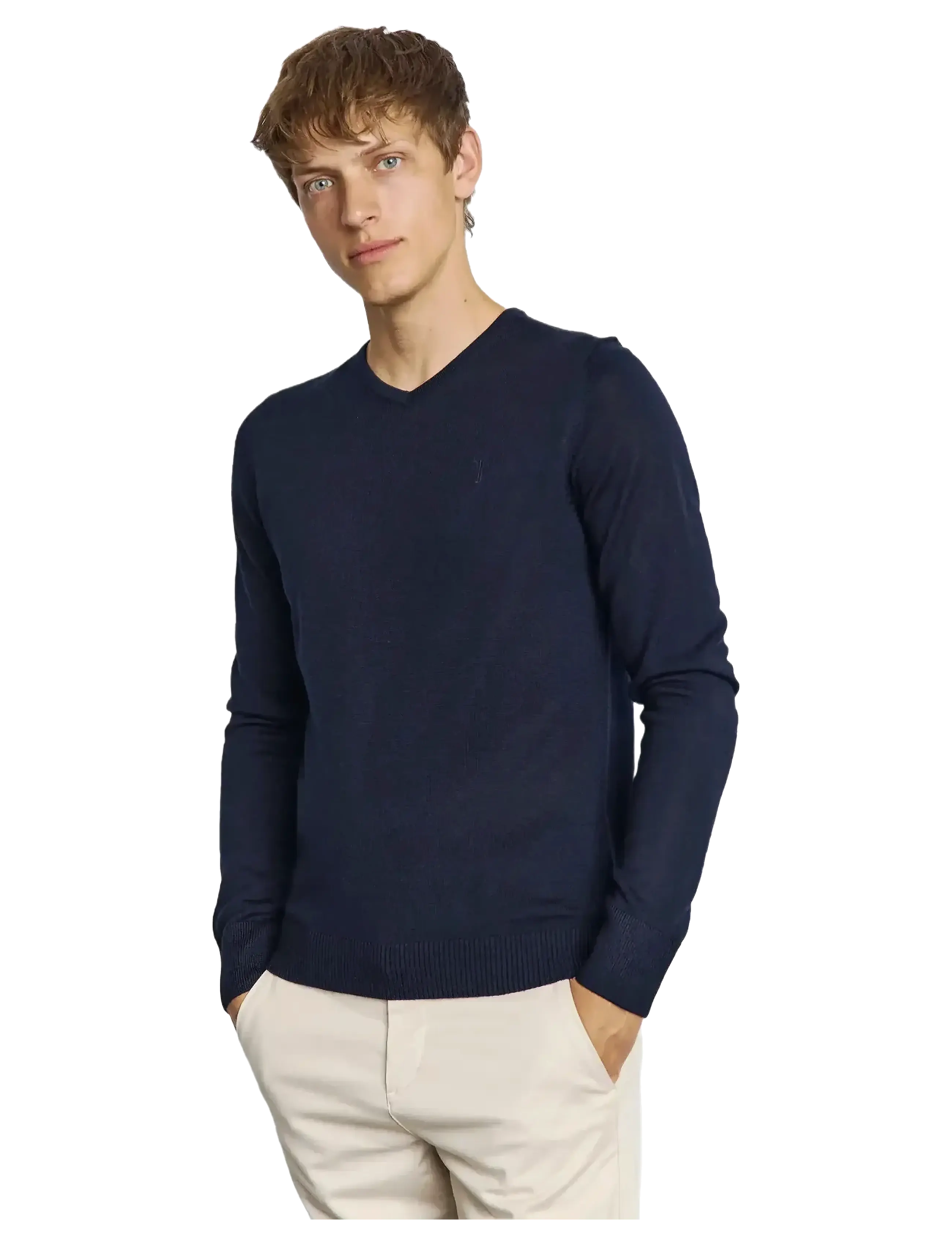 Bruun & Stengade - BS Uranus Regular Fit Knitwear - v-necks - navy - 3