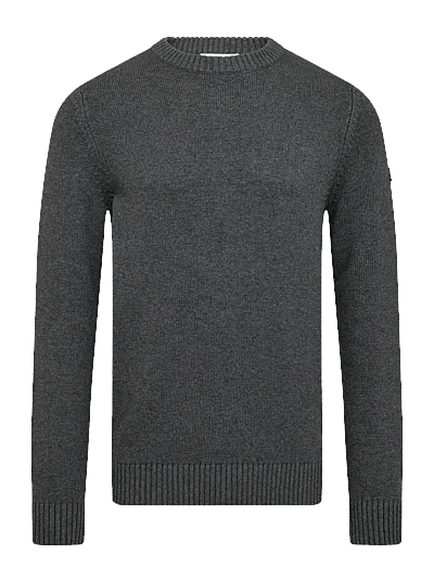 Bruun & Stengade BS Thorstein Regular Fit Knitwear - Round Necks - GREY / grey