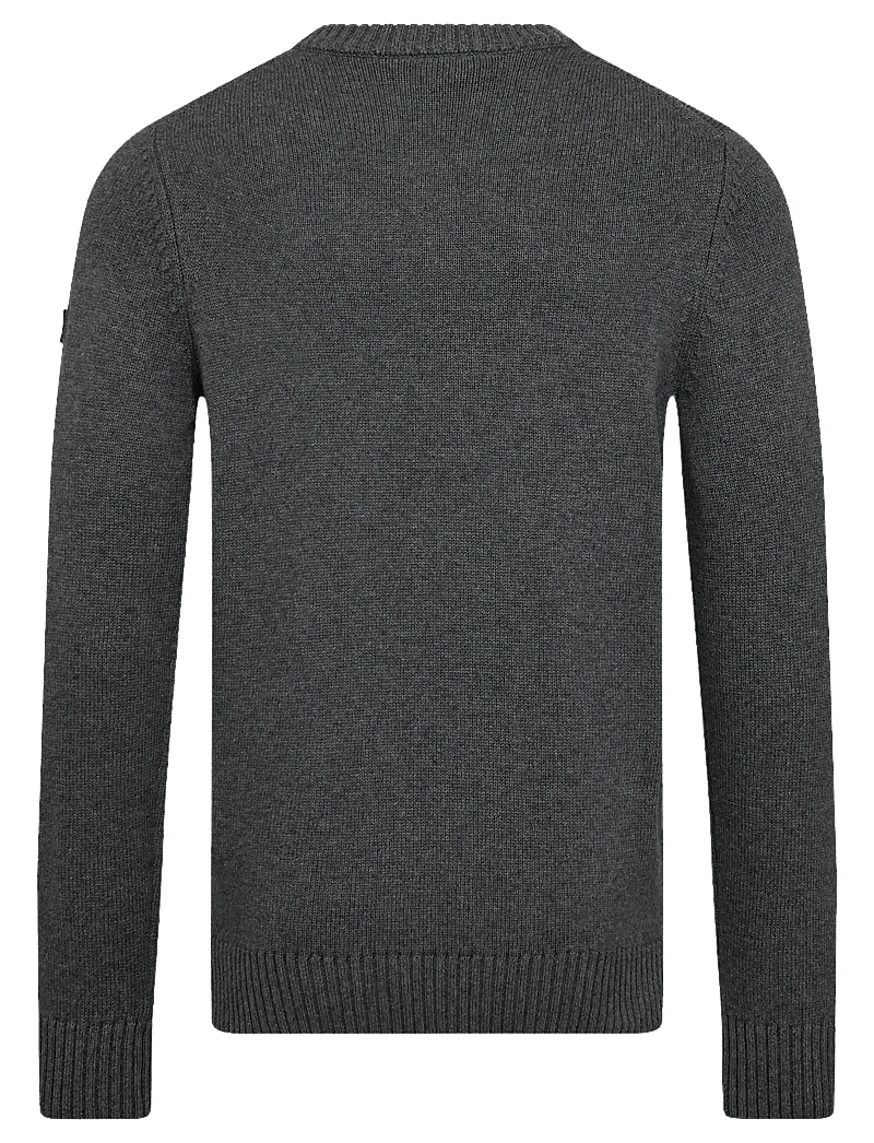Bruun & Stengade - BS Thorstein Regular Fit Knitwear - rundhalsad - grey - 2