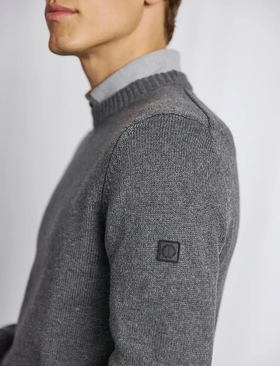 Bruun & Stengade - BS Thorstein Regular Fit Knitwear - rundhals - grey - 3