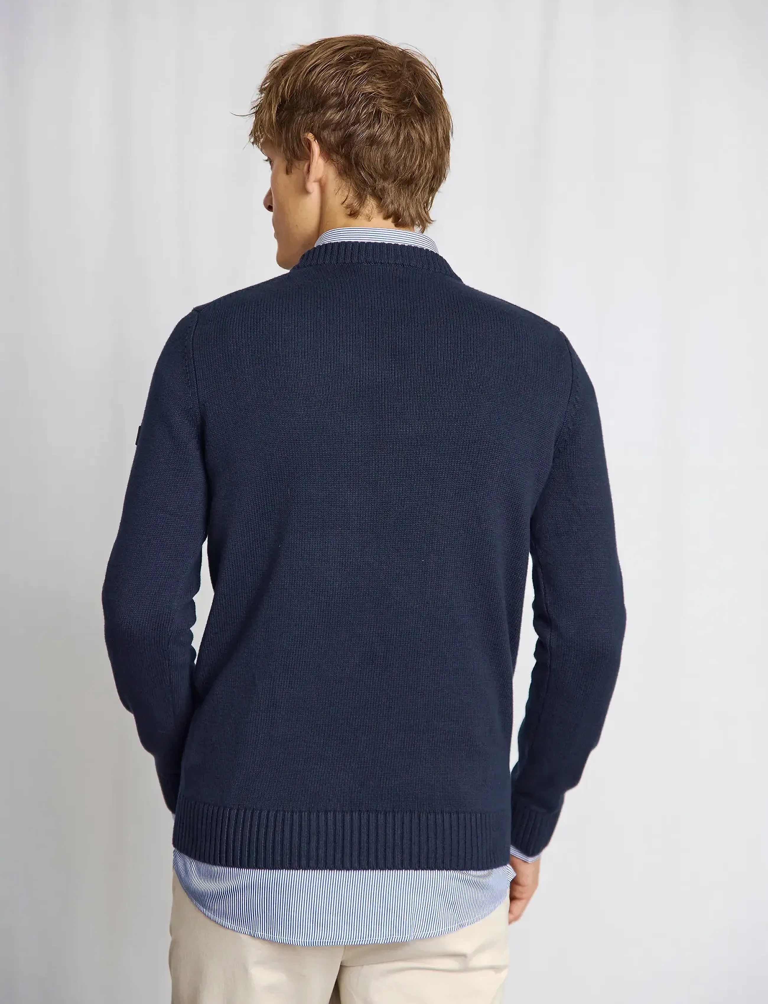 Bruun & Stengade - BS Thorstein Regular Fit Knitwear - ronde hals - navy - 4