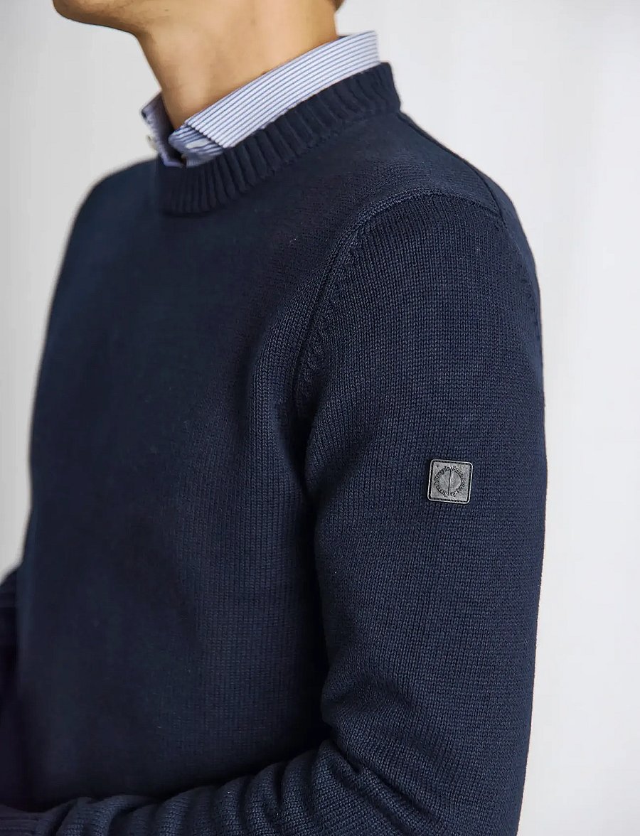Bruun & Stengade - BS Thorstein Regular Fit Knitwear - round necks - navy - 5