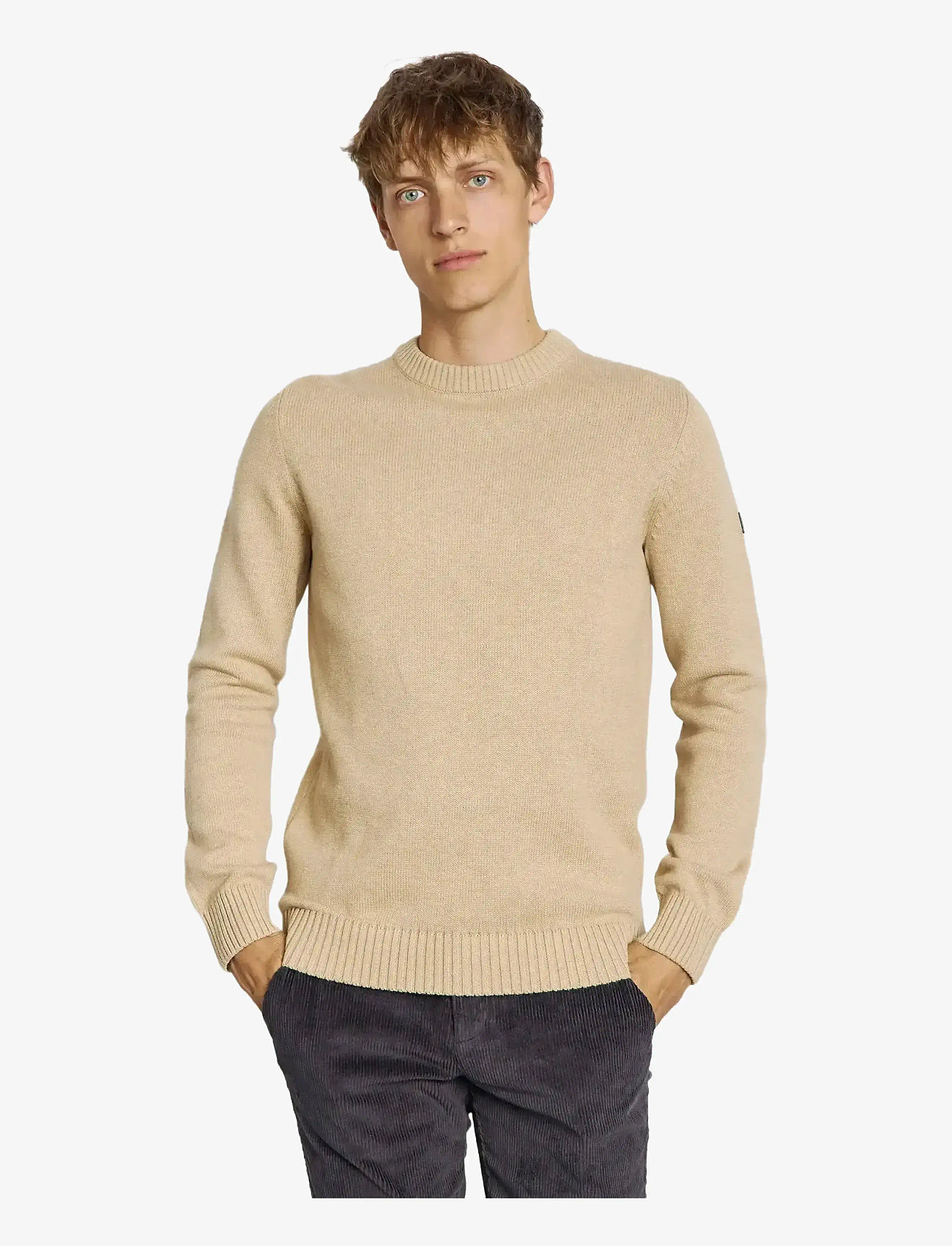 Bruun & Stengade - BS Thorstein Regular Fit Knitwear - rund hals - sand - 3