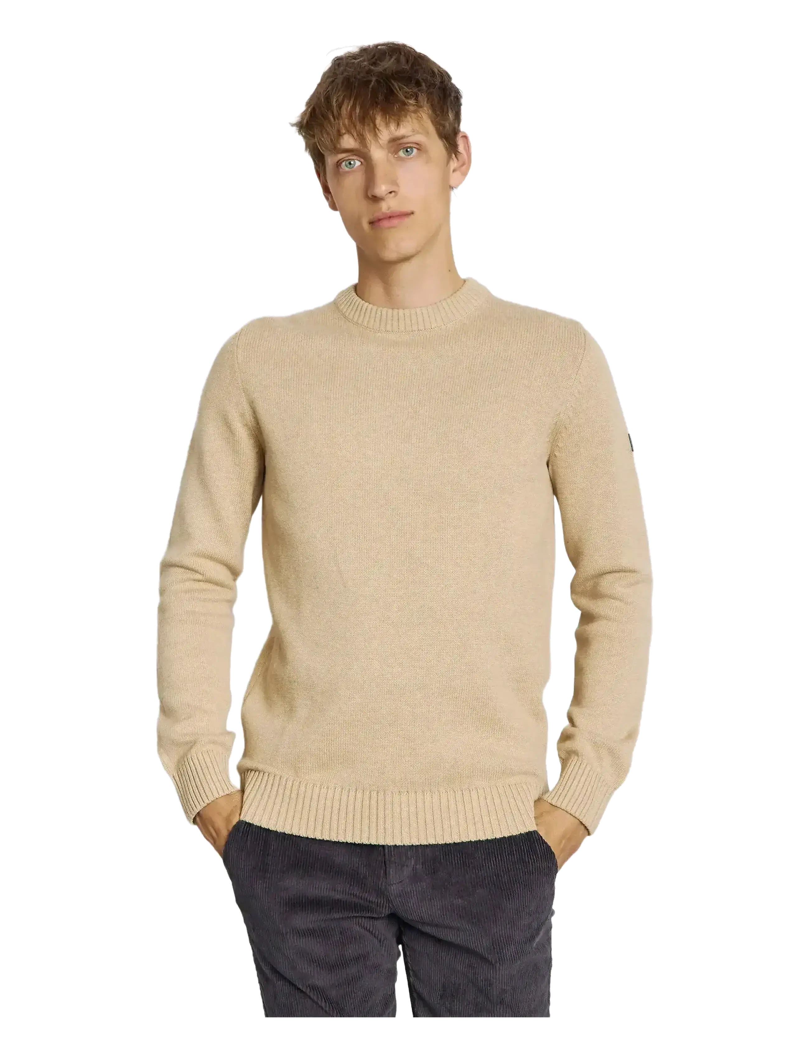 Bruun & Stengade - BS Thorstein Regular Fit Knitwear - round necks - sand - 3