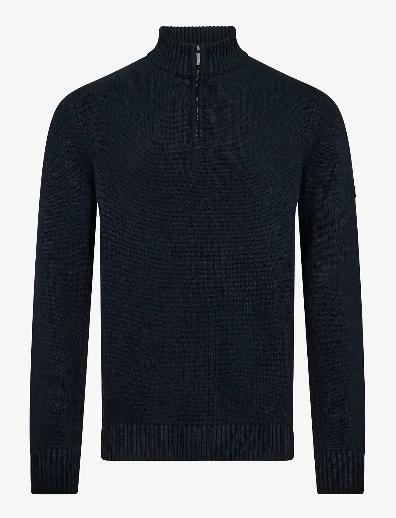 Bruun & Stengade - BS Stian Regular Fit Knitwear - džemperiai su trumpu užtrauktuku - navy - 1