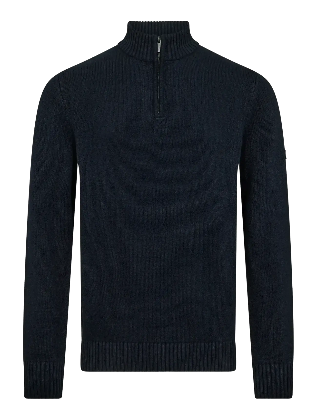 Bruun & Stengade BS Stian Regular Fit Knitwear - Halfzip strik - NAVY / navy