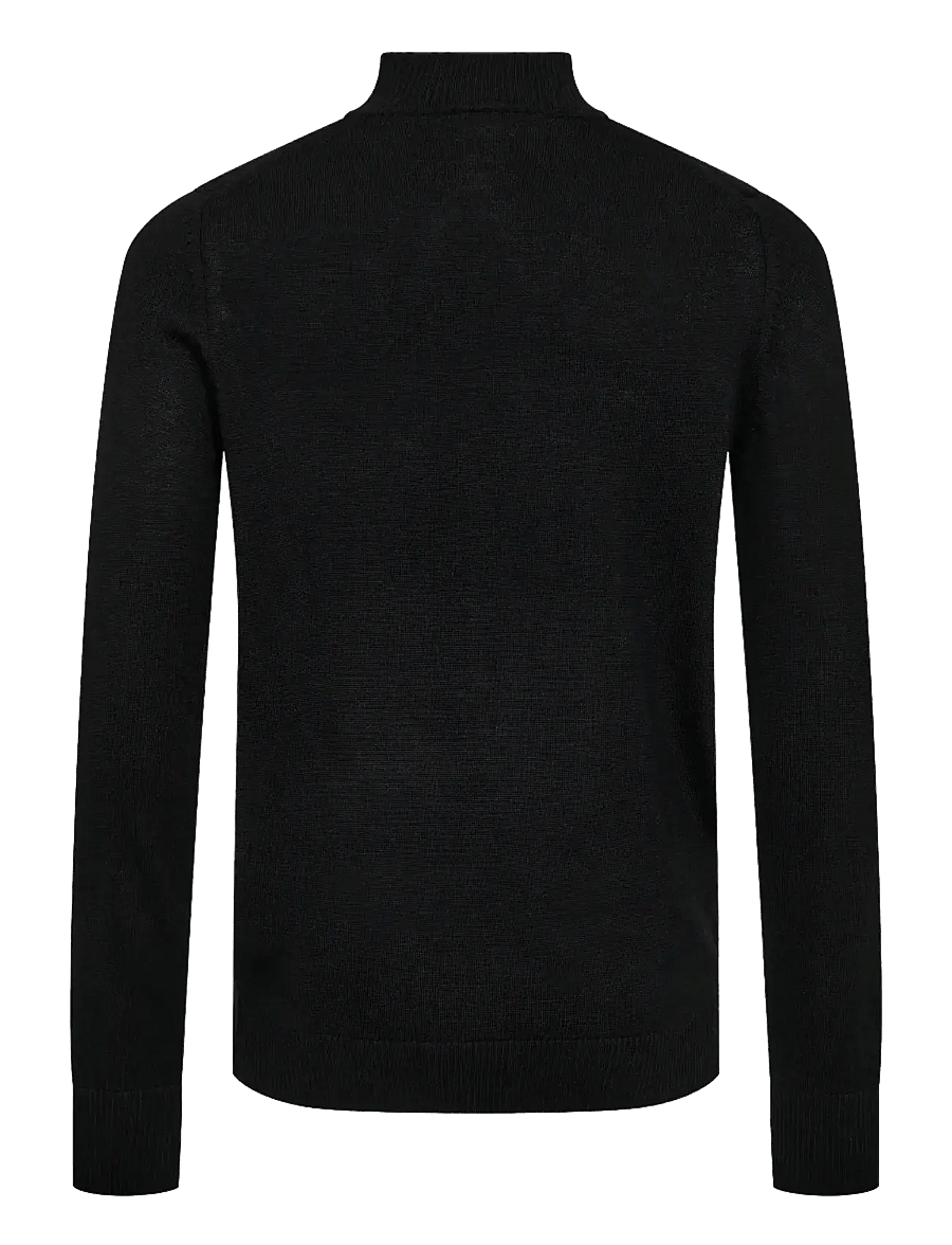 Bruun & Stengade - BS Froder Regular Fit Knitwear - rollkragen - black - 1