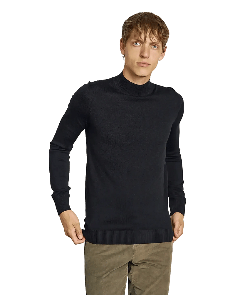 Bruun & Stengade - BS Froder Regular Fit Knitwear - rollkragen - black - 3