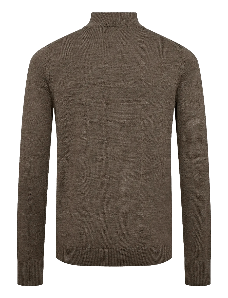 Bruun & Stengade - BS Froder Regular Fit Knitwear - rollkragen - brown - 1