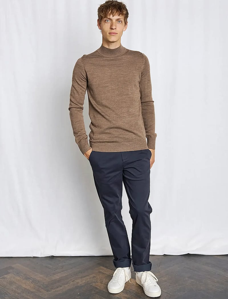 Bruun & Stengade - BS Froder Regular Fit Knitwear - rullekraver - brown - 2