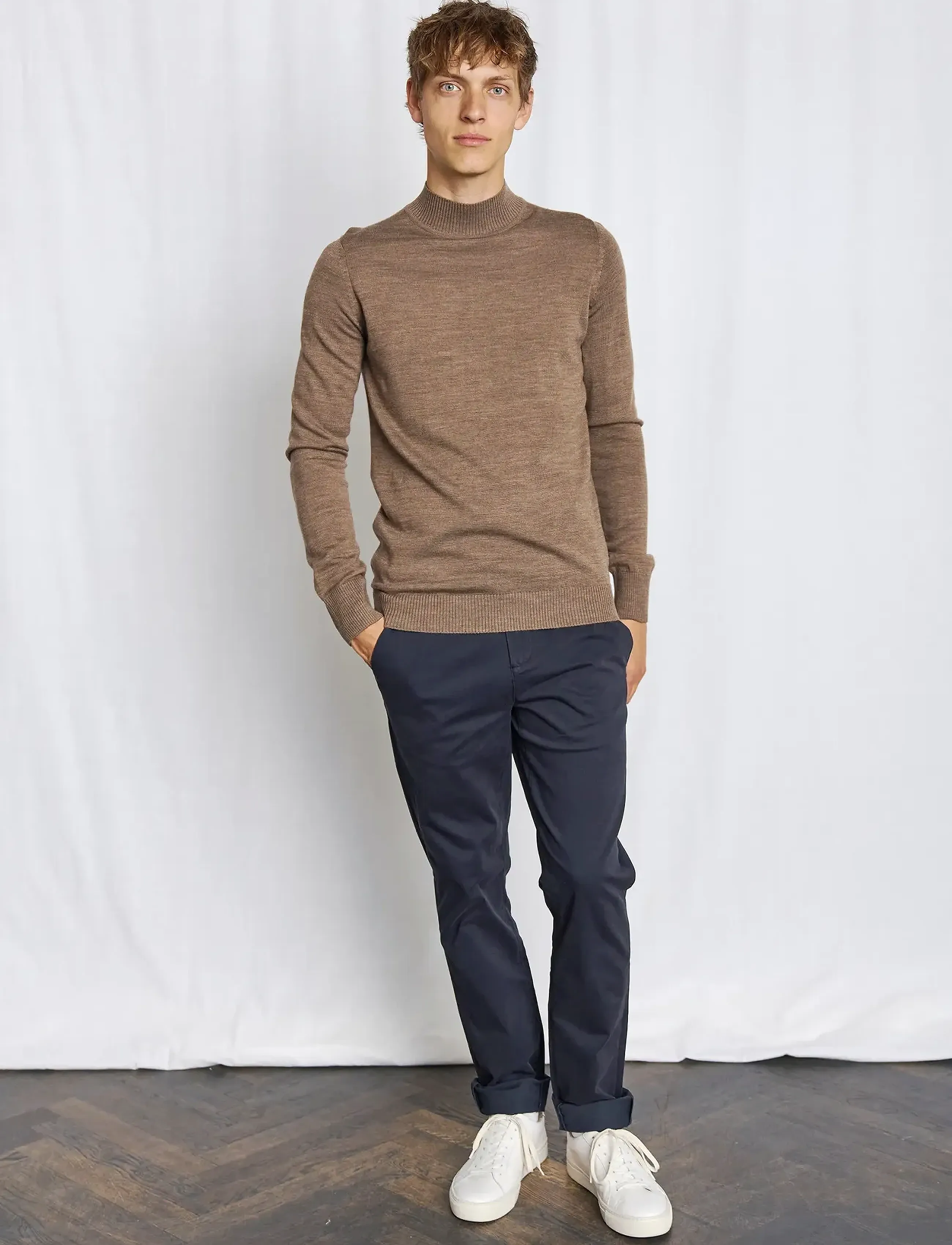 Bruun & Stengade - BS Froder Regular Fit Knitwear - rullekraver - brown - 2