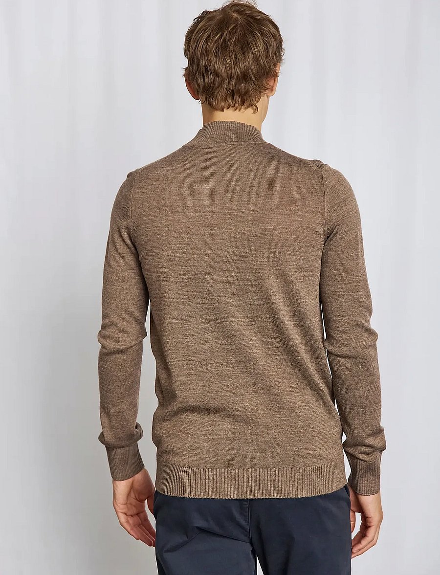 Bruun & Stengade - BS Froder Regular Fit Knitwear - rollkragen - brown - 3