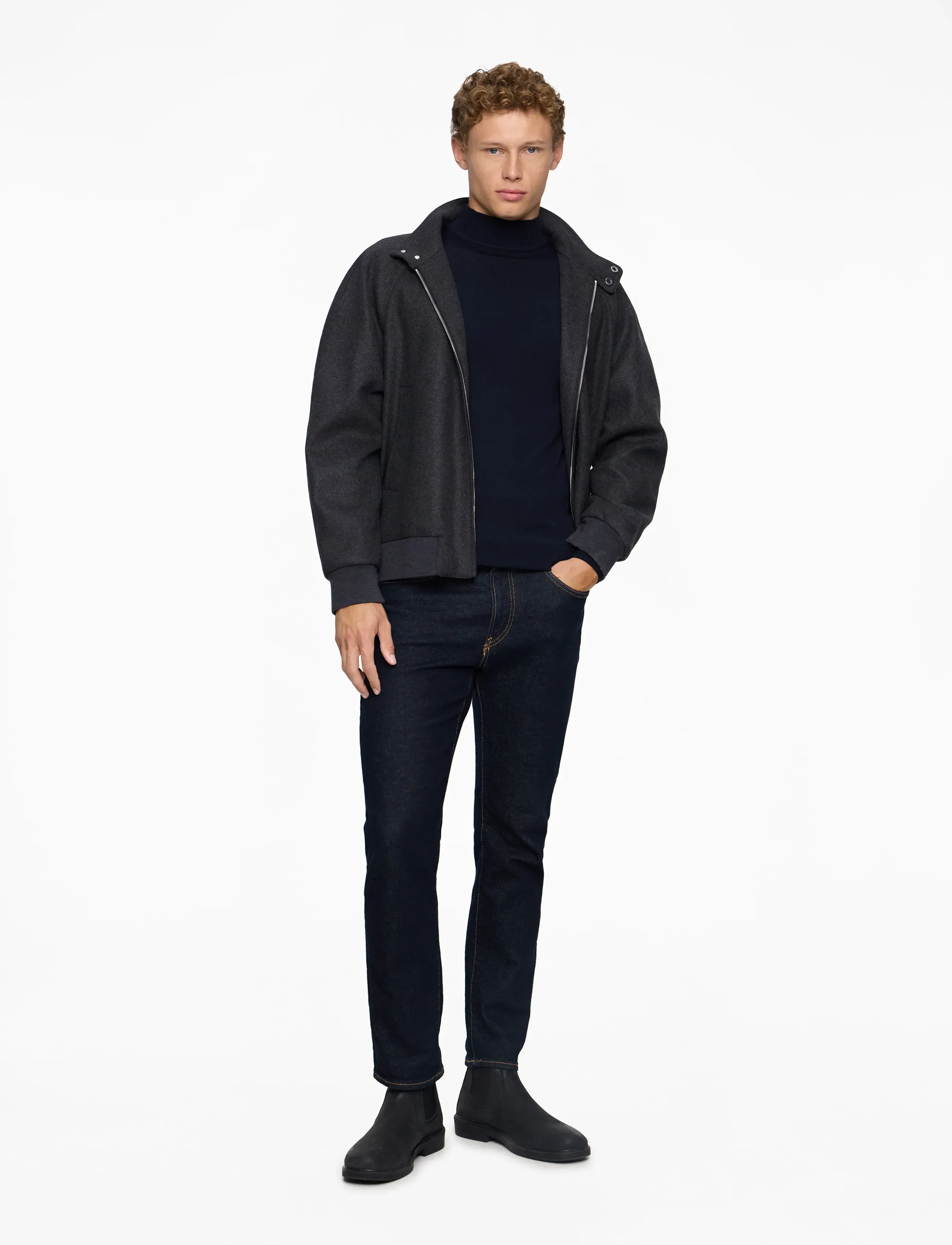Bruun & Stengade - BS Froder Regular Fit Knitwear - rollkragen - navy - 2