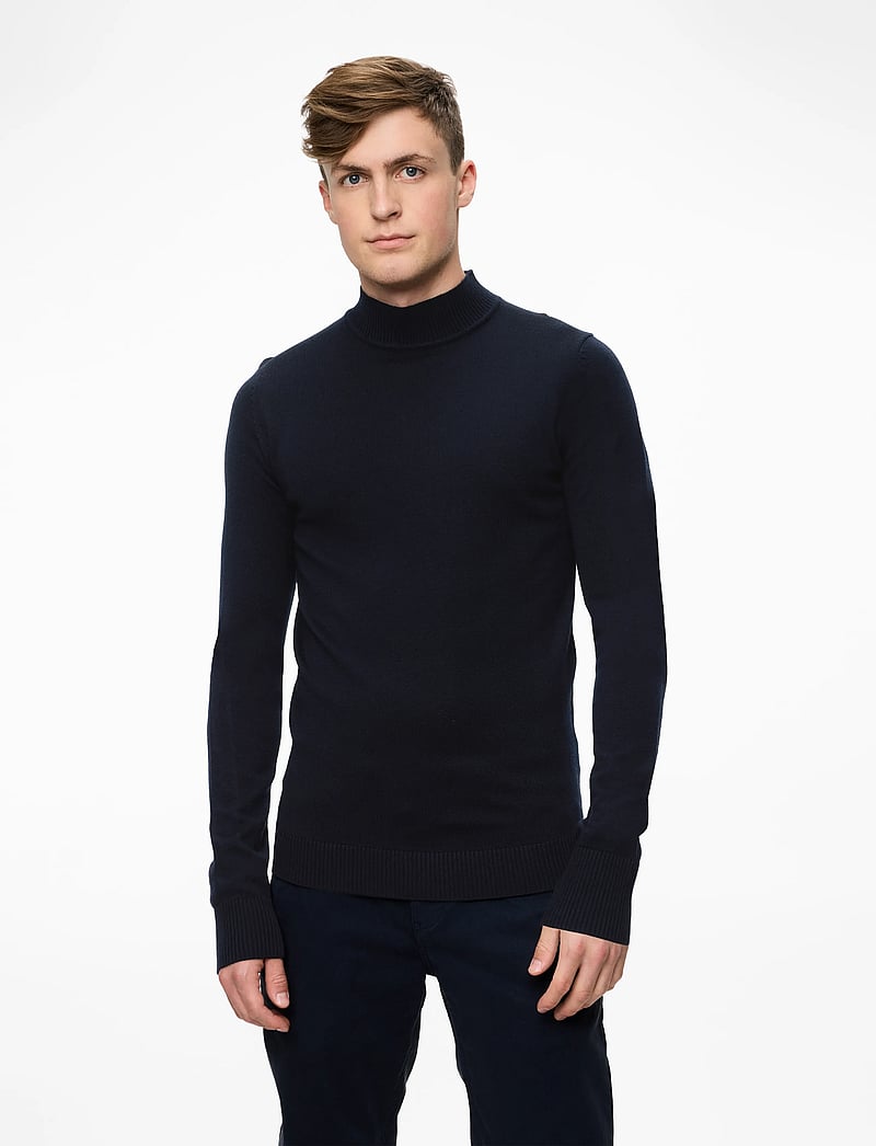Bruun & Stengade - BS Froder Regular Fit Knitwear - rullekraver - navy - 0