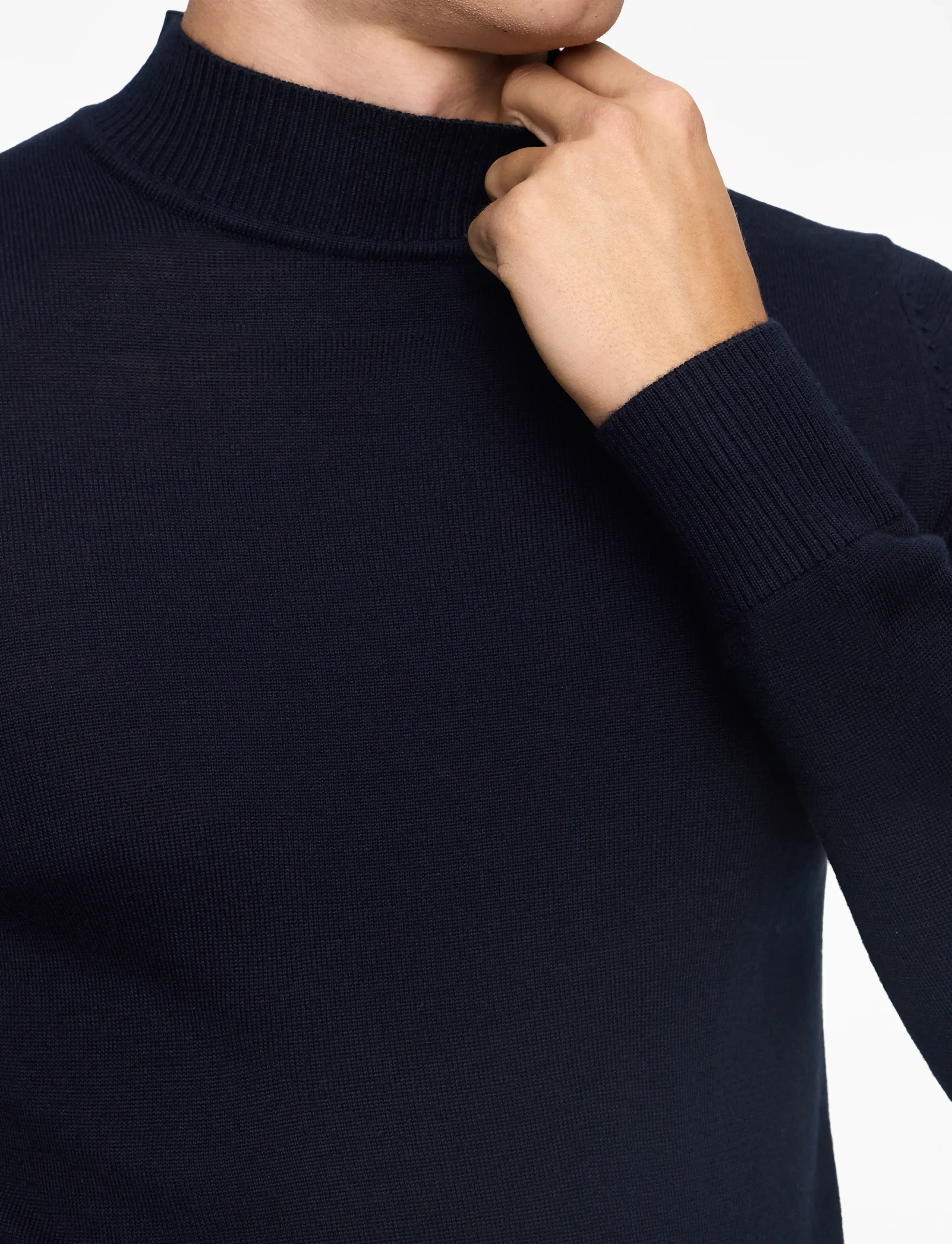 Bruun & Stengade - BS Froder Regular Fit Knitwear - rollkragen - navy - 5
