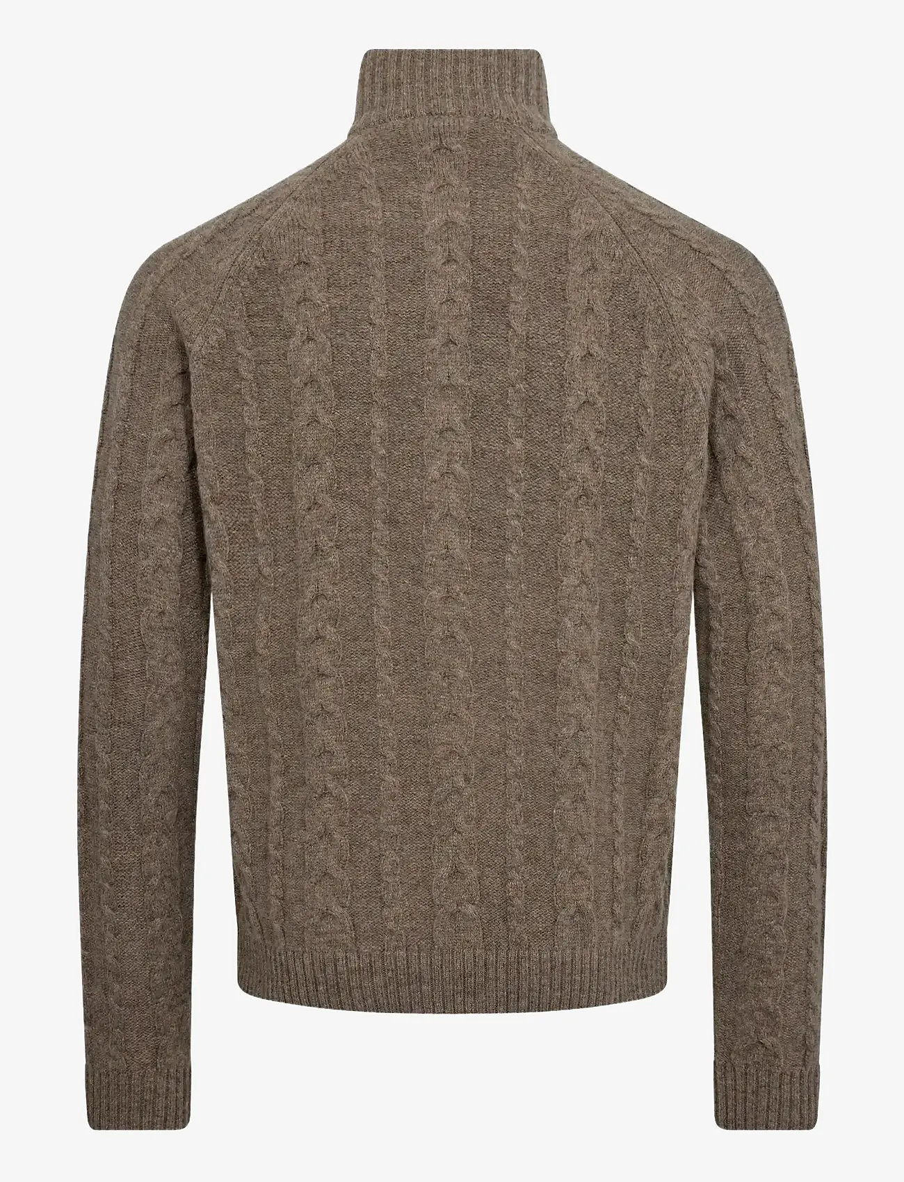 Bruun & Stengade - BS Askel Regular Fit Knitwear - pullover mit halbem reißverschluss - brown - 2