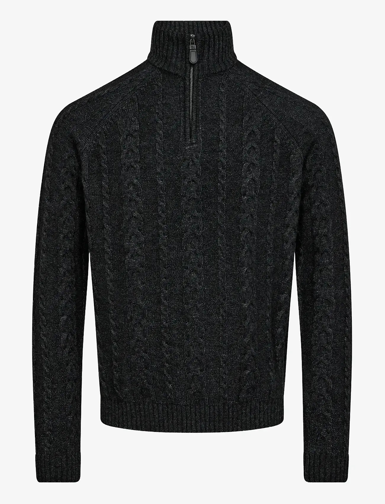 Bruun & Stengade - BS Askel Regular Fit Knitwear - half zip jumpers - charcoal - 1