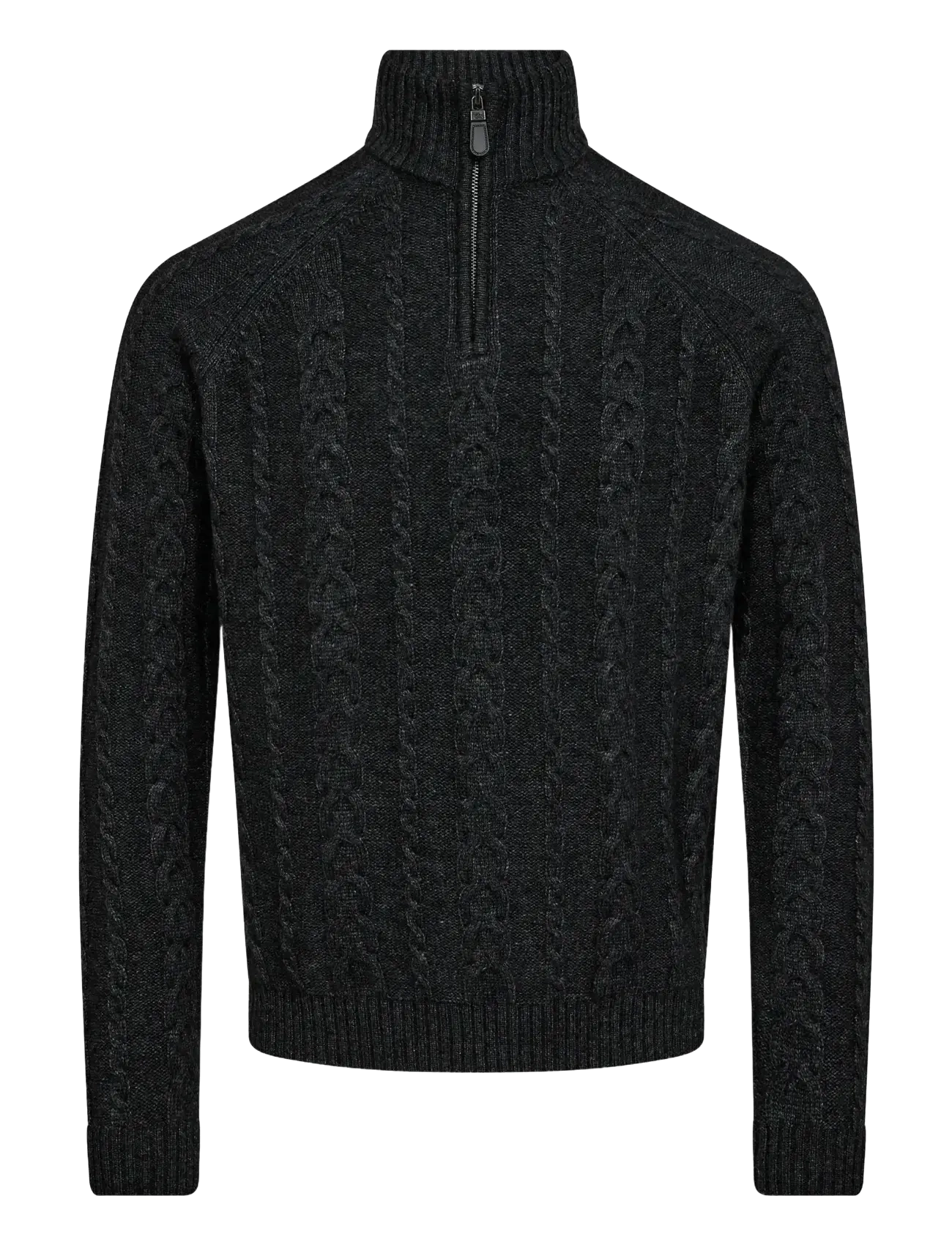 Bruun & Stengade BS Askel Regular Fit Knitwear - Halfzip strik - CHARCOAL / grey