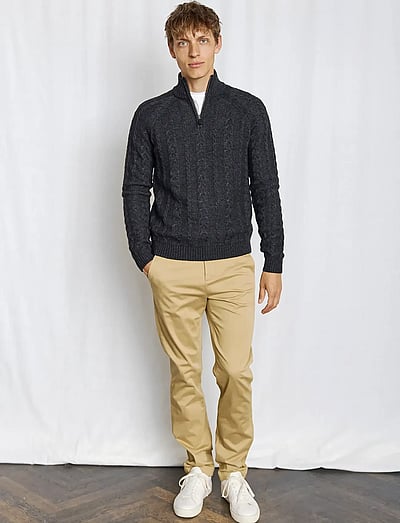 Bruun & Stengade BS Askel Regular Fit Knitwear - Clothing - CHARCOAL / grey