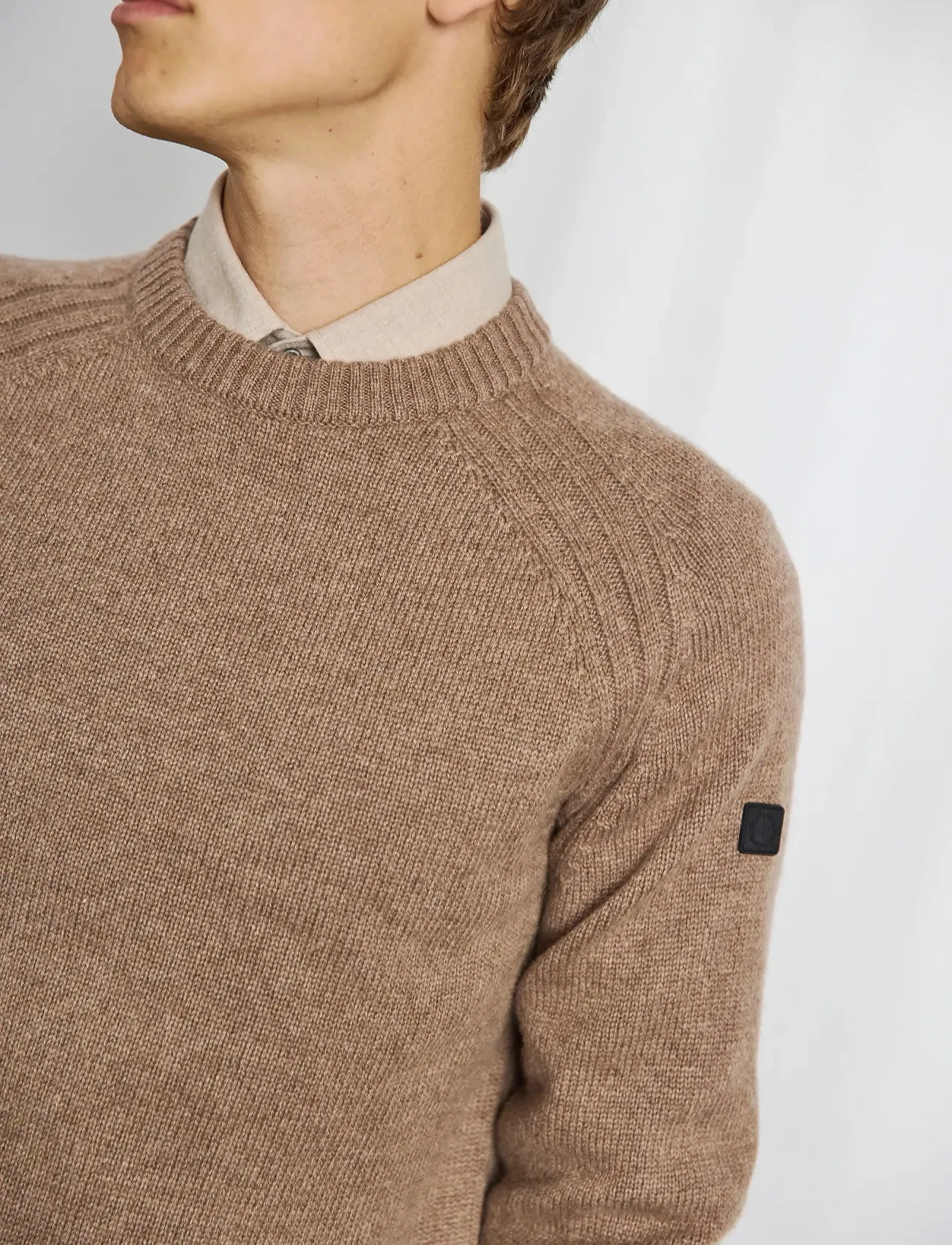 Bruun & Stengade - BS Baldor Regular Fit Knitwear - rundhalsad - brown - 4