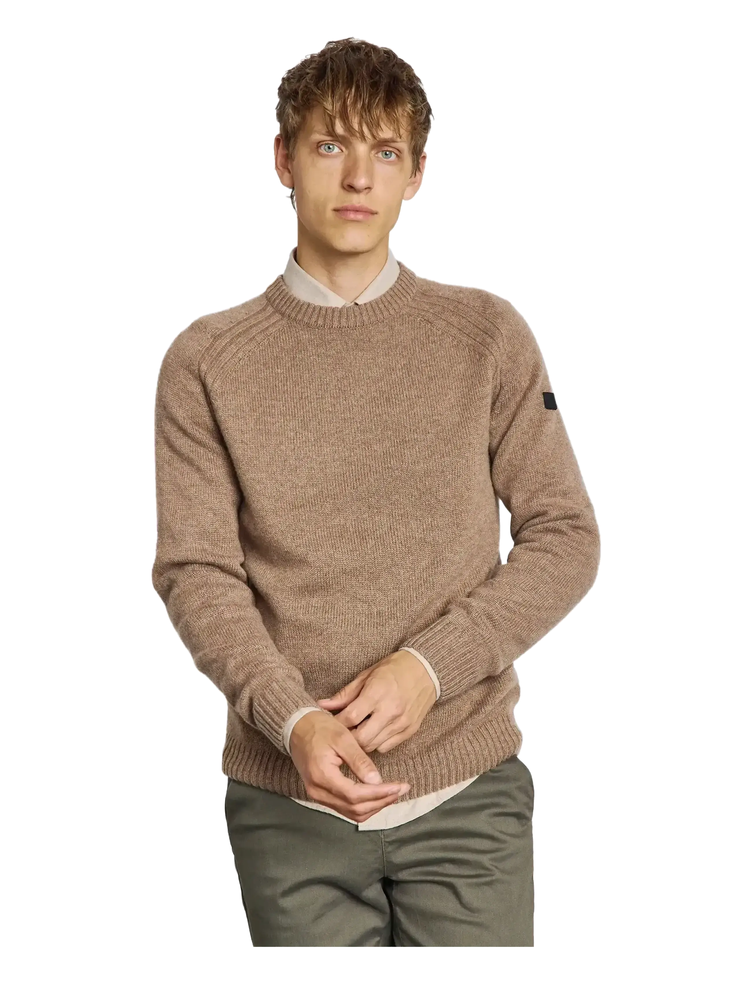 Bruun & Stengade - BS Baldor Regular Fit Knitwear - rundhalsad - brown - 3