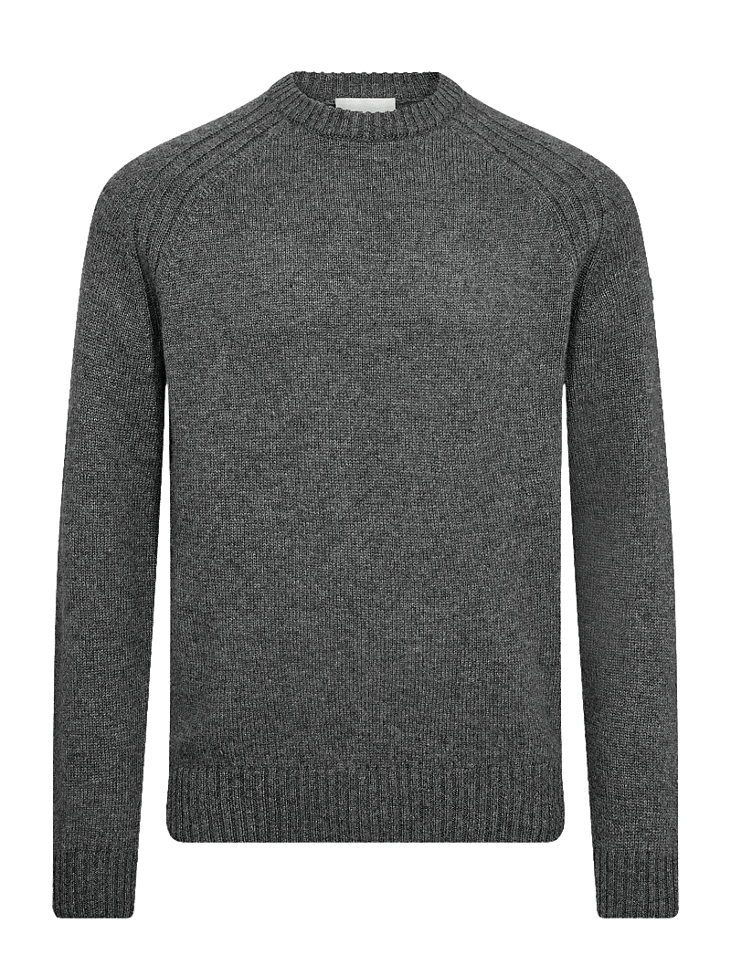 Bruun & Stengade - BS Baldor Regular Fit Knitwear - rundhalsad - grey - 1