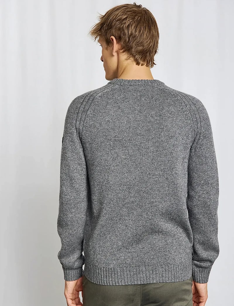 Bruun & Stengade - BS Baldor Regular Fit Knitwear - rundhalsad - grey - 4