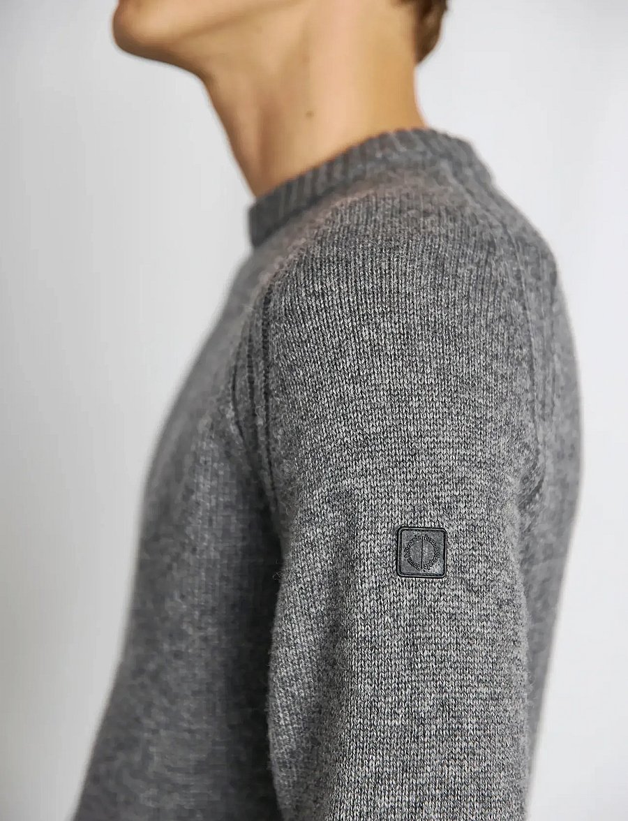 Bruun & Stengade - BS Baldor Regular Fit Knitwear - rundhals - grey - 5