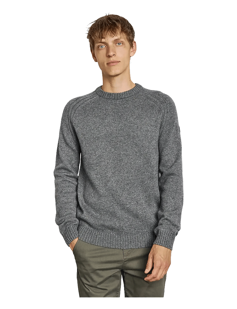 Bruun & Stengade - BS Baldor Regular Fit Knitwear - rundhalsad - grey - 3