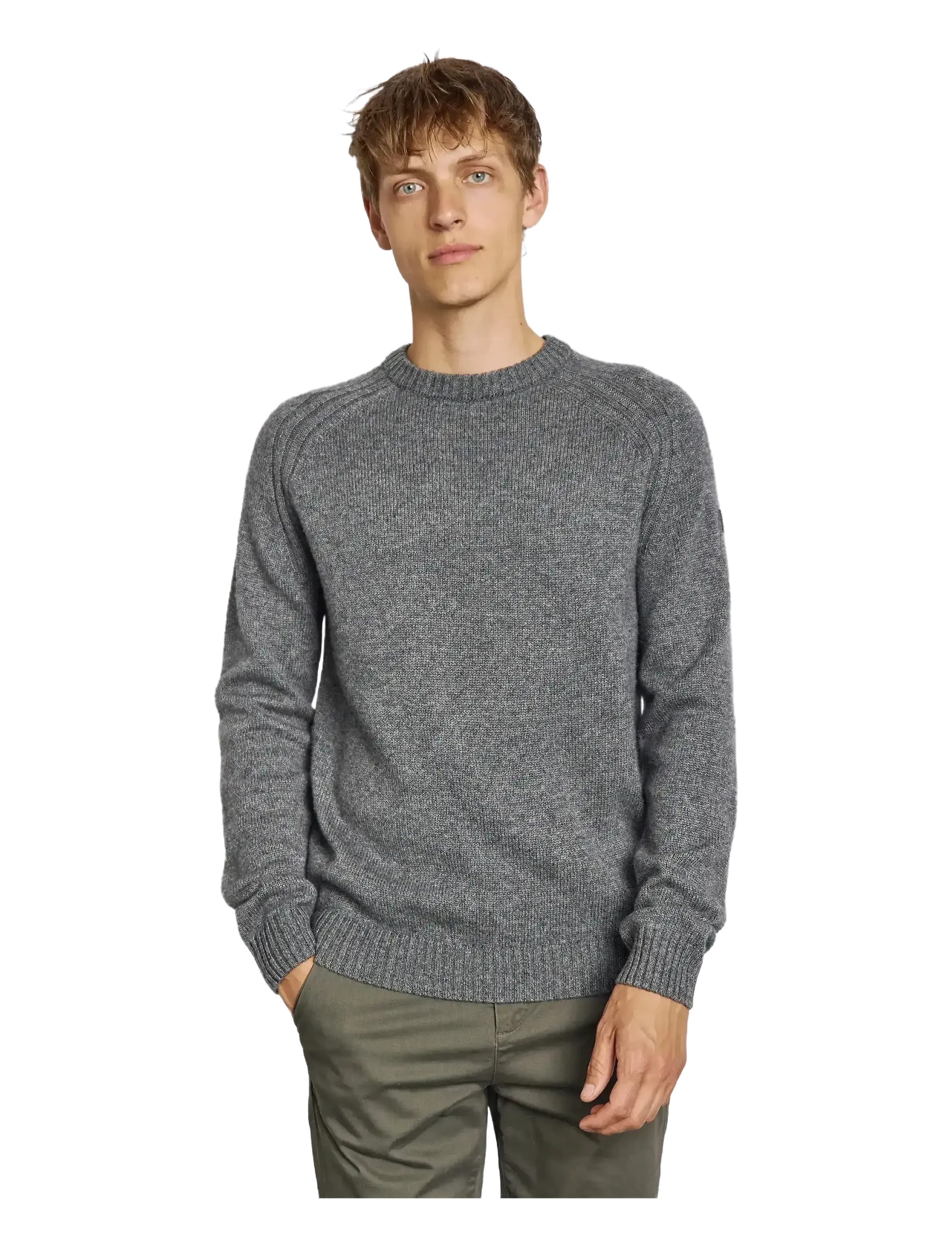 Bruun & Stengade - BS Baldor Regular Fit Knitwear - rundhalsad - grey - 3