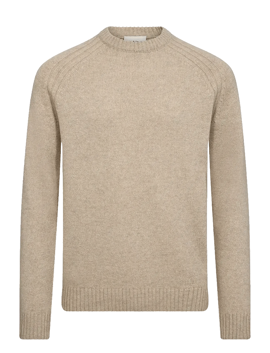 Bruun & Stengade - BS Baldor Regular Fit Knitwear - rundhals - sand - 1